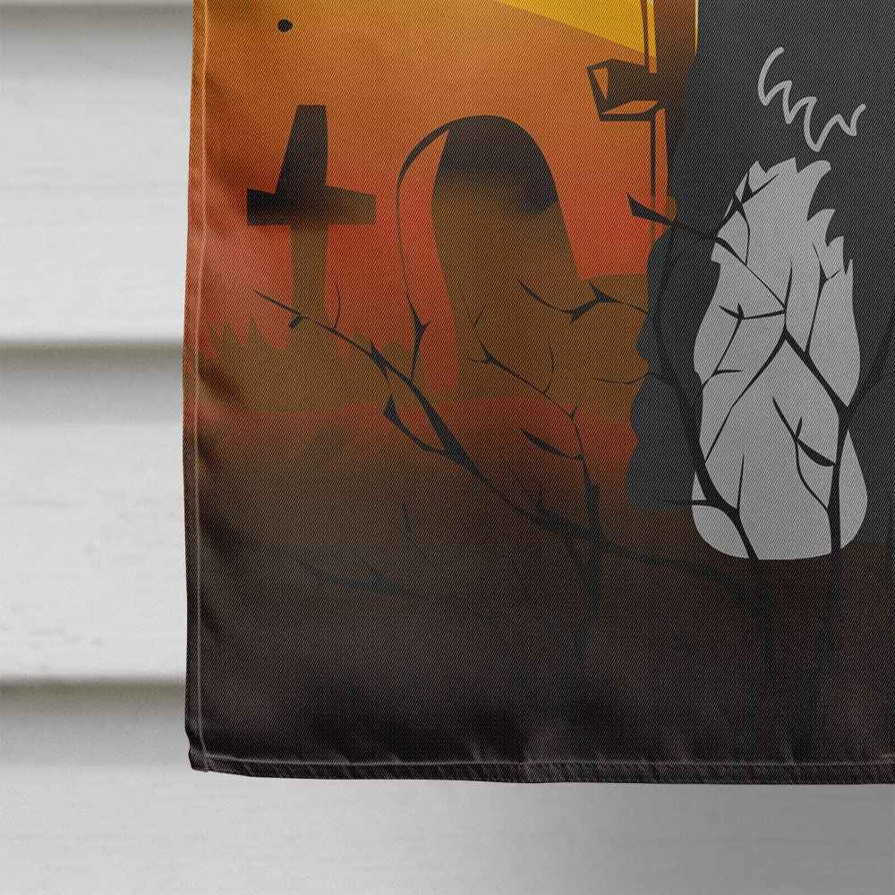 Caroline's Treasures BB4300CHF Halloween Standard Schnauzer Black Grey Flag Canvas House Size, Large, Multicolor