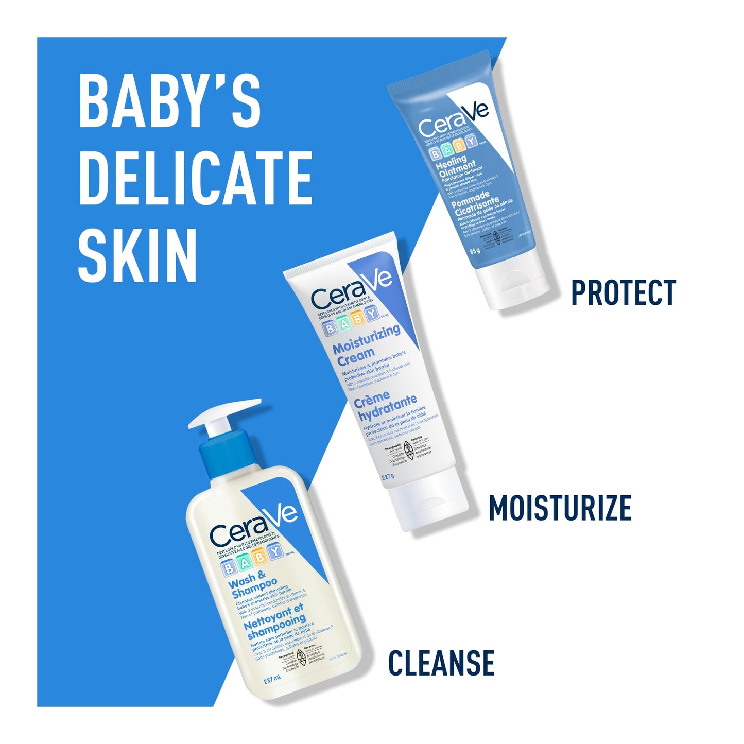 CeraVe BABY Moisturizing Cream, Gentle Baby Skincare For Face and Body with Ceramides and Hyaluronic Acid, Fragrance-Free, Paraben-Free & Dye-Free, Developed with Pediatric Dermatologists, 227GR 🍁 All In One Marketplace Canada