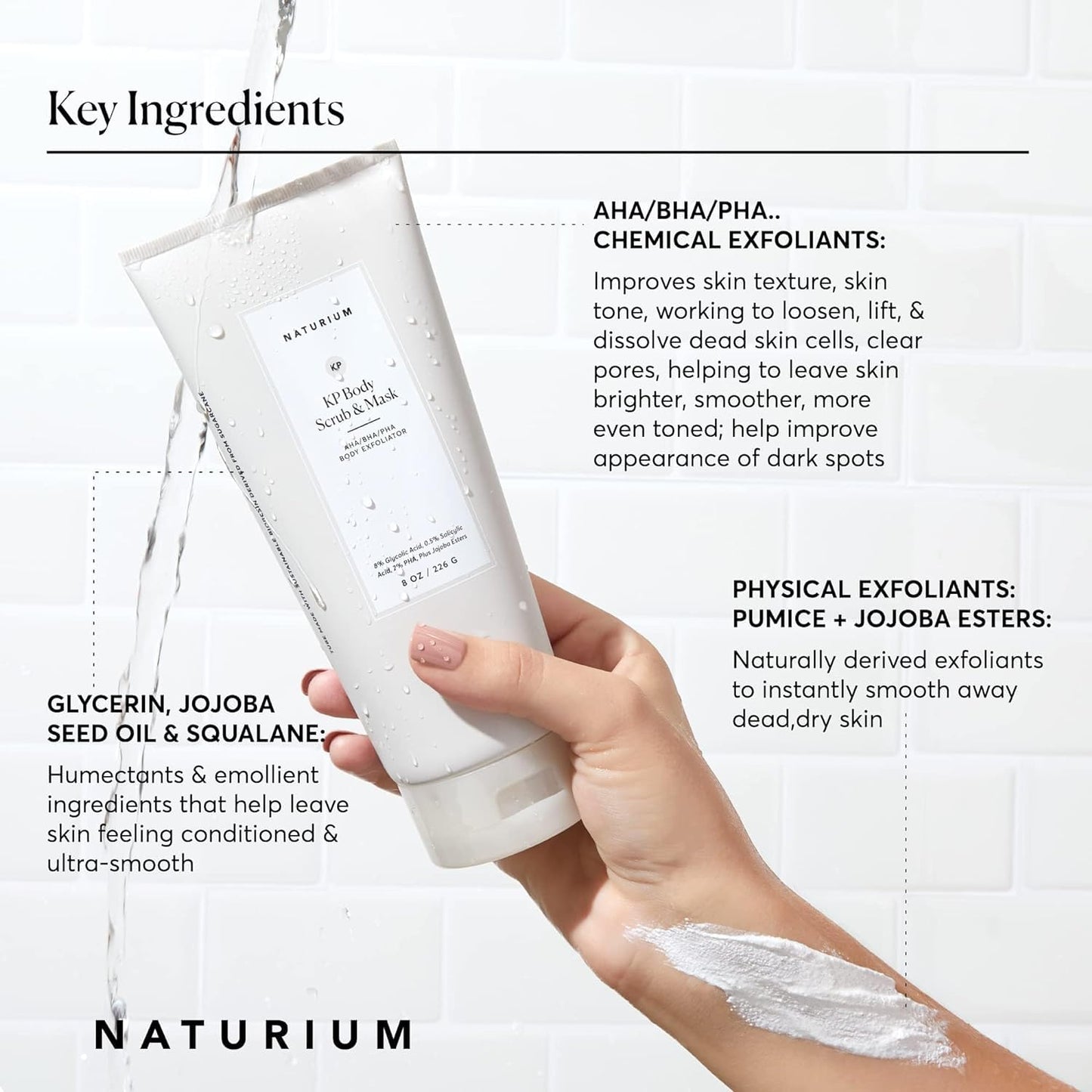 Naturium KP Body Scrub & Mask | Exfoliant for Rough and Bumpy Skin, With AHA, BHA & PHA | 8 OZ / 226 g 🍁 All In One Marketplace Canada