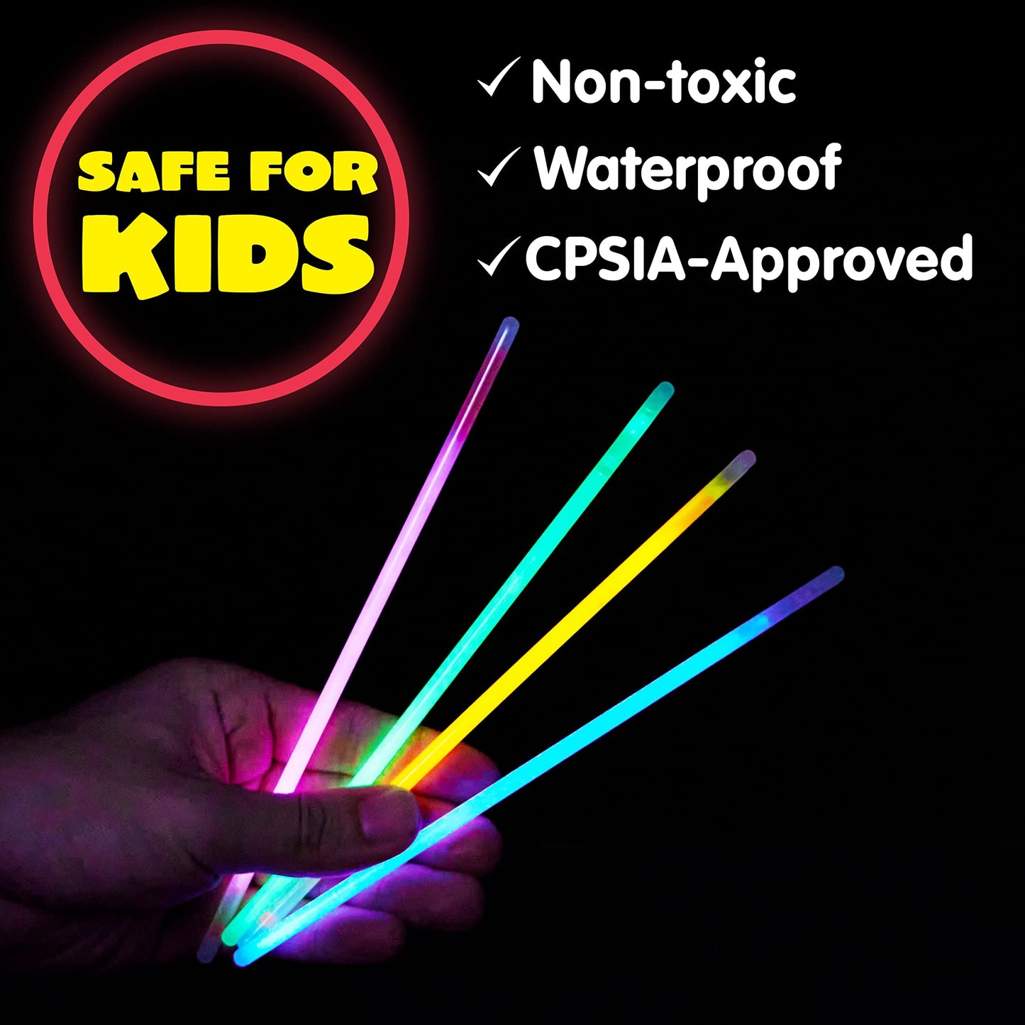 JOYIN 200 Pcs Glow Sticks Bulk 8" Glowsticks, Glow Stick Bracelets Necklaces, Glow in the Dark Party Favors, Easter, Christmas, Halloween Party Supplies Pack 🍁 All In One Marketplace Canada