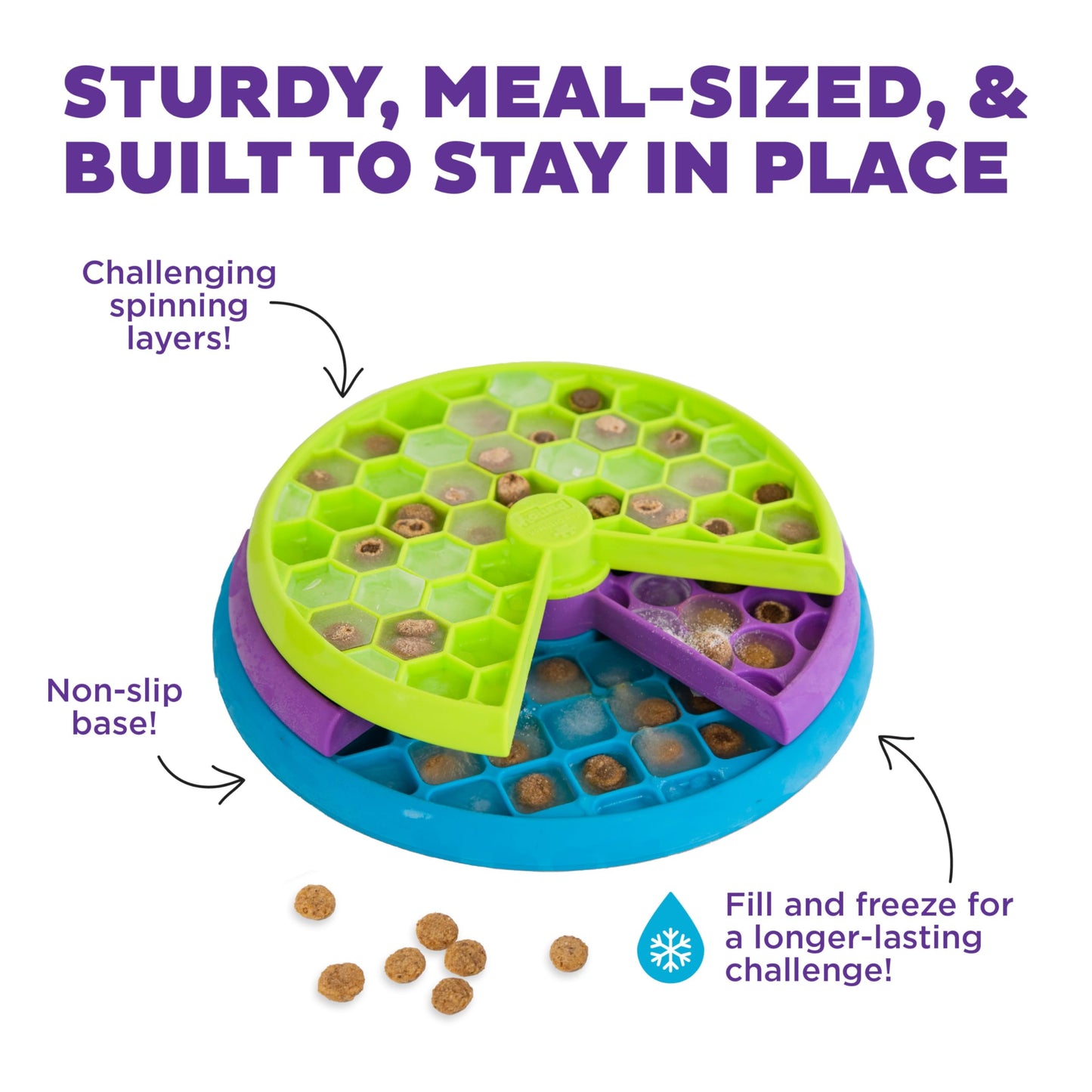 Outward Hound Nina Ottosson Lickin’ Layers 3-in-1 Dog Toy Treat Puzzle, 10" 🍁 All In One Marketplace Canada
