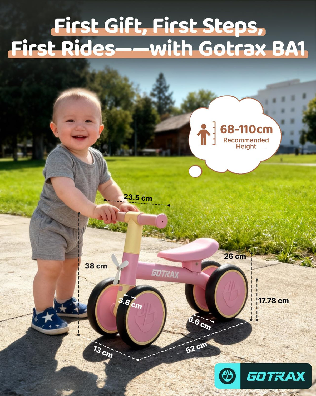 Gotrax Baby Balance Bike, 7" Silent Wheels, First Gift for Toddlers 1-2 🍁 All In One Marketplace Canada