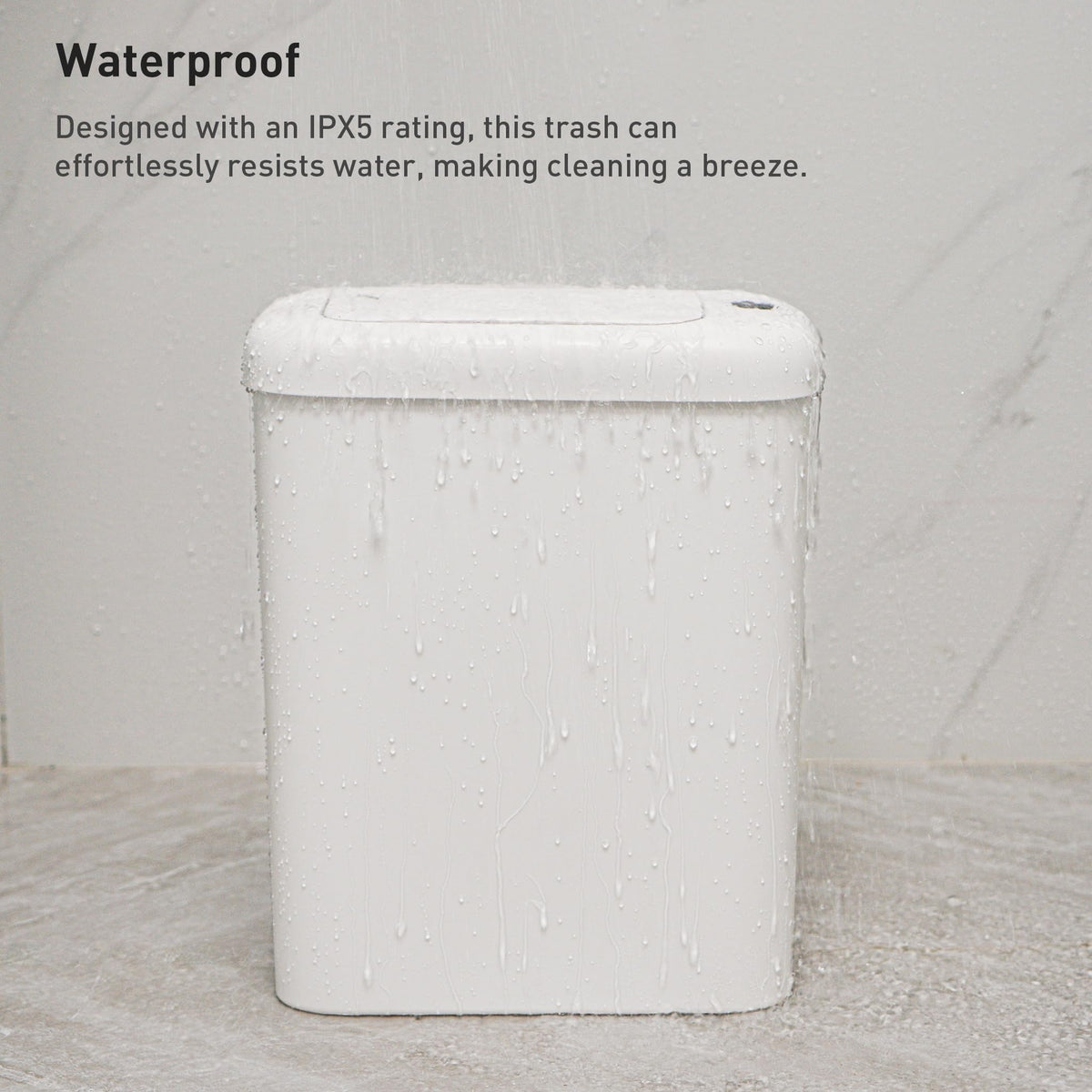 EKO Automatic Bathroom Trash Can with Lid, 2.6 Gallon Slim Touchless Garbage Can, Waterproof Motion Sensor Trash Bin for Bathroom, Office, Kitchen, White 🍁 All In One Marketplace Canada