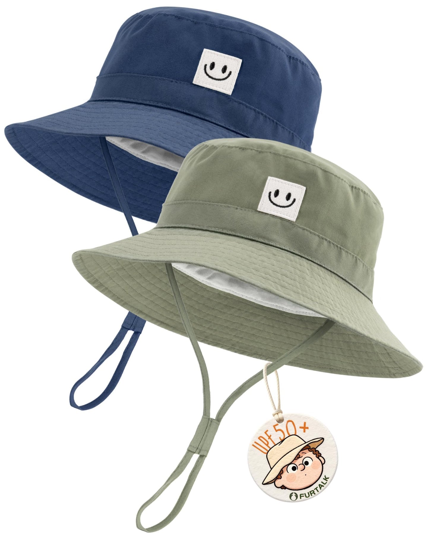 FURTALK Baby Sun Hat Smile Face Toddler Boys Girls Bucket Hat for Kids 0-5 Years 🍁 All In One Marketplace Canada