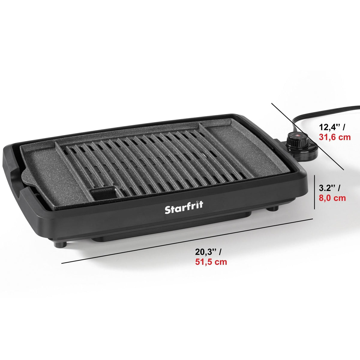 Starfrit The Rock Indoor Smokeless Electric BBQ Grill - Non-Stick 10" x 16" Cooking Surface - Adjustable Temperature 🍁 All In One Marketplace Canada