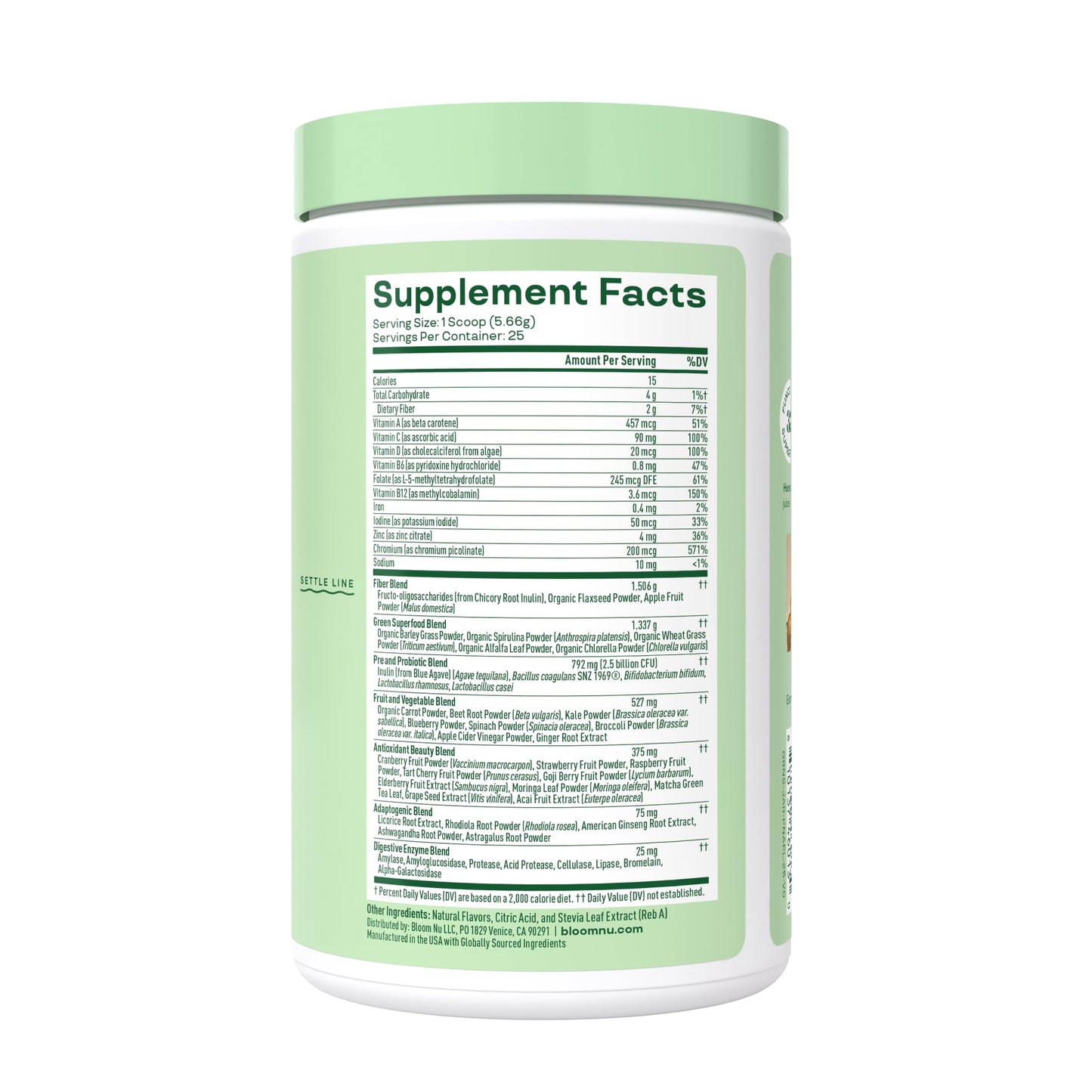 Bloom Nutrition Superfood Greens Powder, Digestive Enzymes with Probiotics and Prebiotics, Gut Health, Bloating Relief for Women, Chlorella, Green Juice Mix with Beet Root Powder, 25 SVG, Mango 🍁 All In One Marketplace Canada