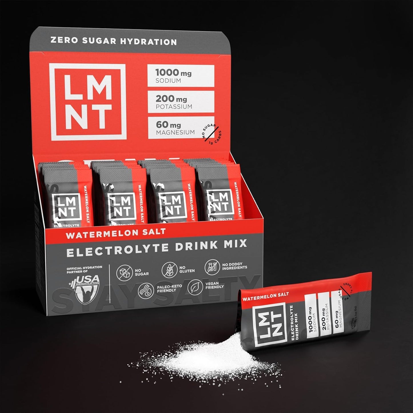 LMNT Keto Electrolyte Powder Packets | Paleo Hydration Powder | No Sugar, No Artificial Ingredients | Watermelon Salt | 30 Stick Packs 🍁 All In One Marketplace Canada