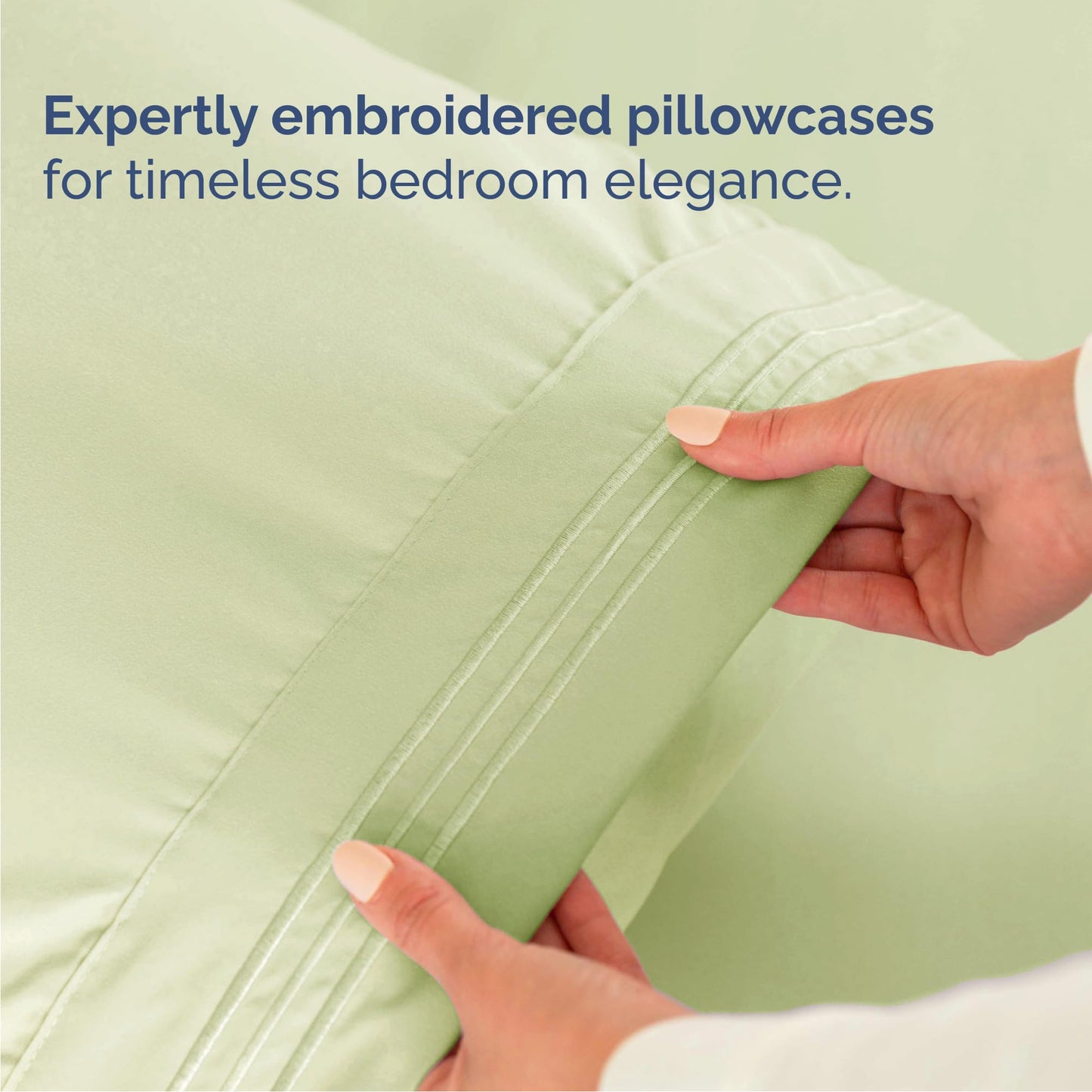 Queen Size 4 Piece Sheet Set - Comfy Breathable & Cooling Sheets - Hotel Luxury Bed Sheets for Women & Men - Deep Pockets, Easy-Fit, Soft & Wrinkle Free Sheets - Light Sage Green Oeko-Tex Bed Sheets 🍁 All In One Marketplace Canada