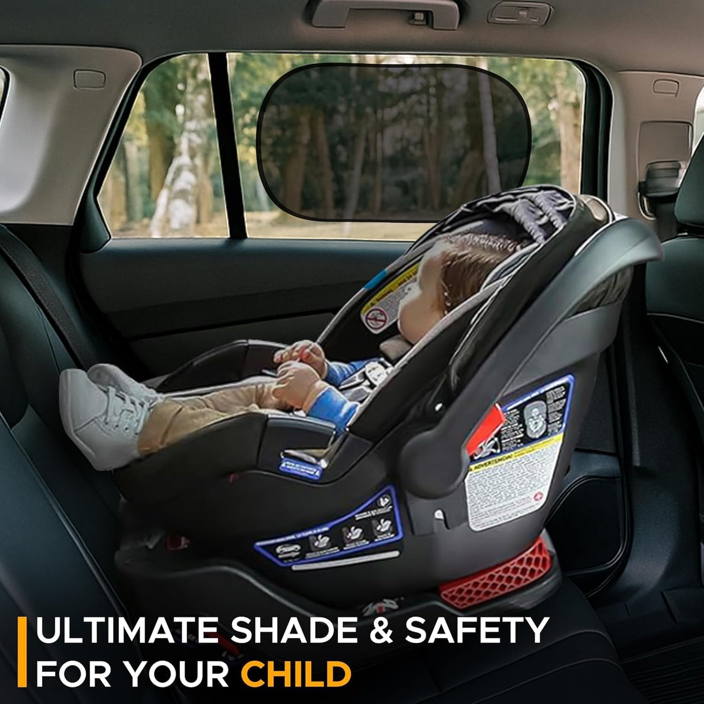EcoNour Car Window Shades for Baby (4 Pack) - 20"x12" | Sun Shade for Car Window for Kids | Shades for Side Windows | Automotive Sun Protection from UV and Sun Glare | Baby Accessories 🍁 All In One Marketplace Canada