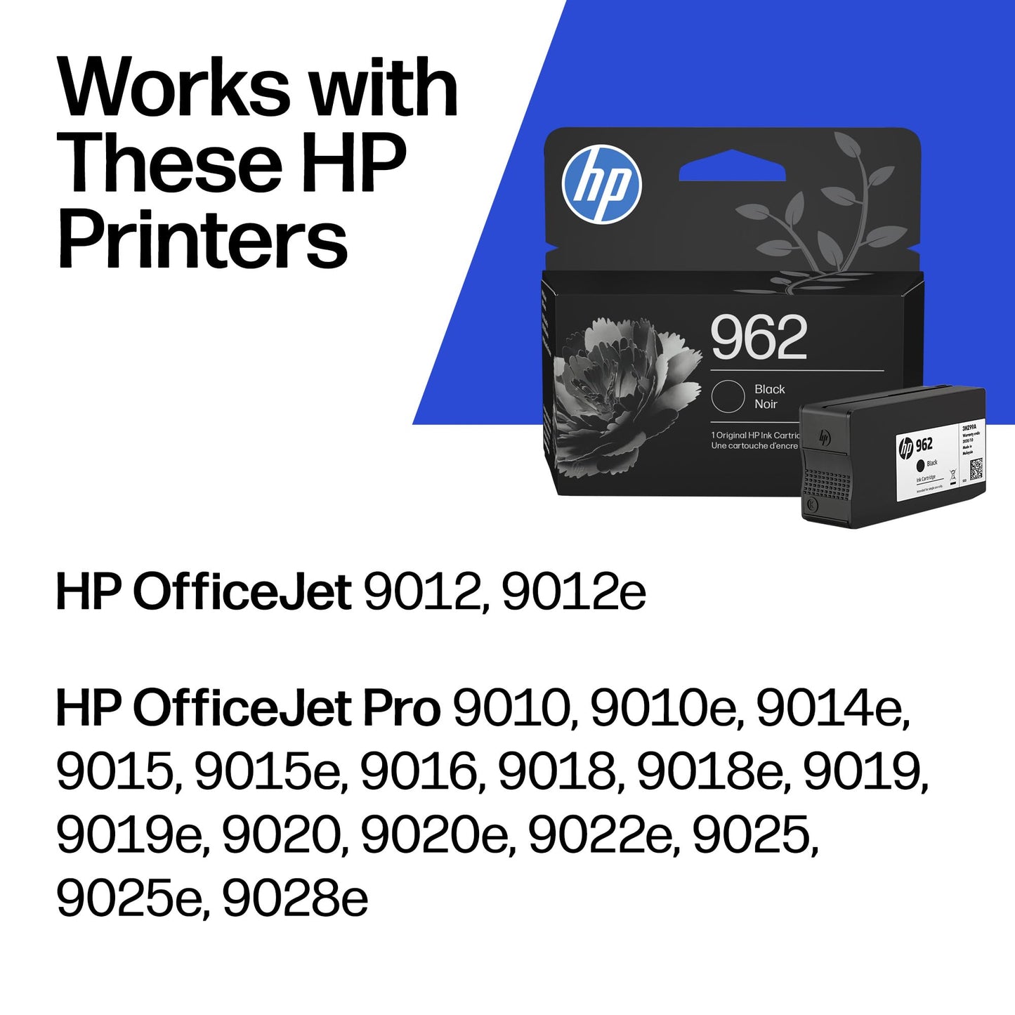 Original HP 962 Black Ink Cartridge | Works with HP OfficeJet 9010 Series, HP OfficeJet Pro 9010, 9020 Series | Eligible for Instant Ink | 3HZ99AN 🍁 All In One Marketplace Canada