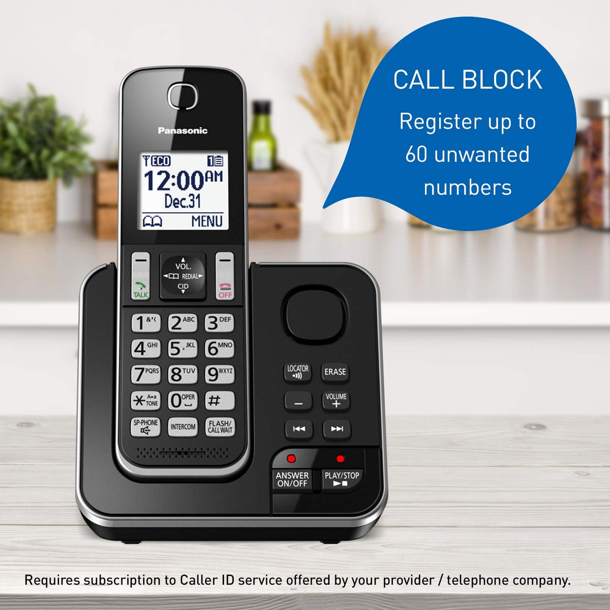 Panasonic DECT 6.0 Expandable Cordless Phone with Answering Machine and Call Block - 2 Cordless Handsets - KX-TGD392CB (Black) 🍁 All In One Marketplace Canada