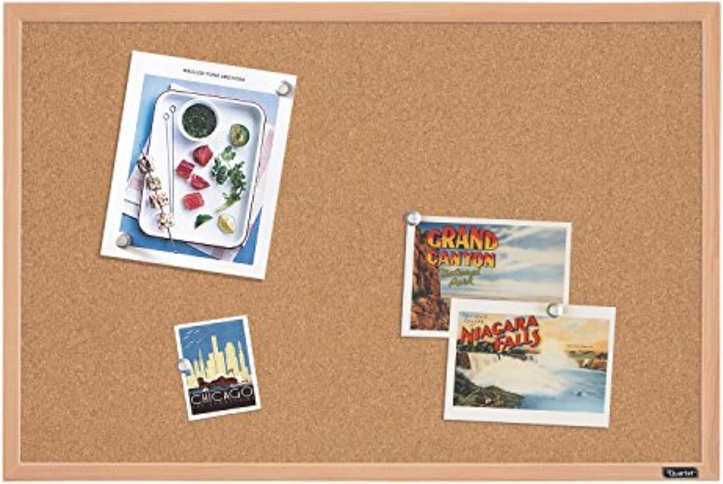 Quartet Natural Cork Bulletin Board, 35" x 23", Wood Finish MDF Frame, Self-healing Cork (2642638035) 🍁 All In One Marketplace Canada