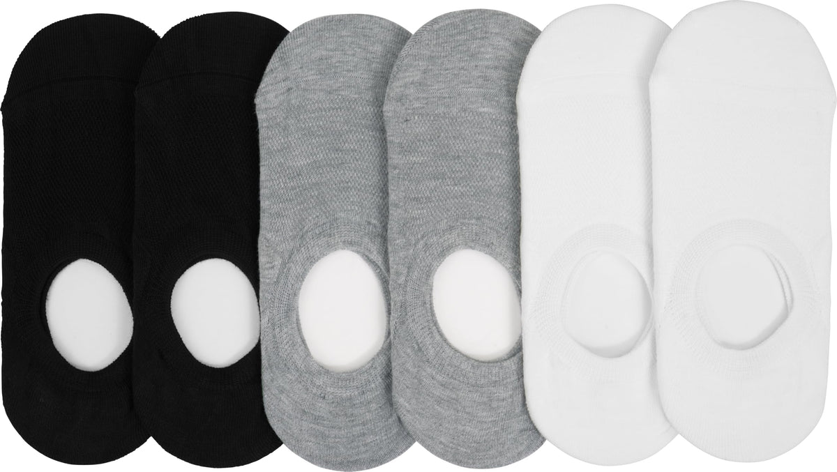 BenSorts Pack of 6 Low Cut Ankle Style Socks for Women Liner Non Slip Invisible Hidden Socks White Black Gray 6 Pairs Size 5 6 7 8 🍁 All In One Marketplace Canada