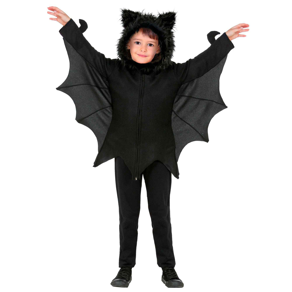 Widmann Kids' Halloween Bat Costume - Black - 140cm