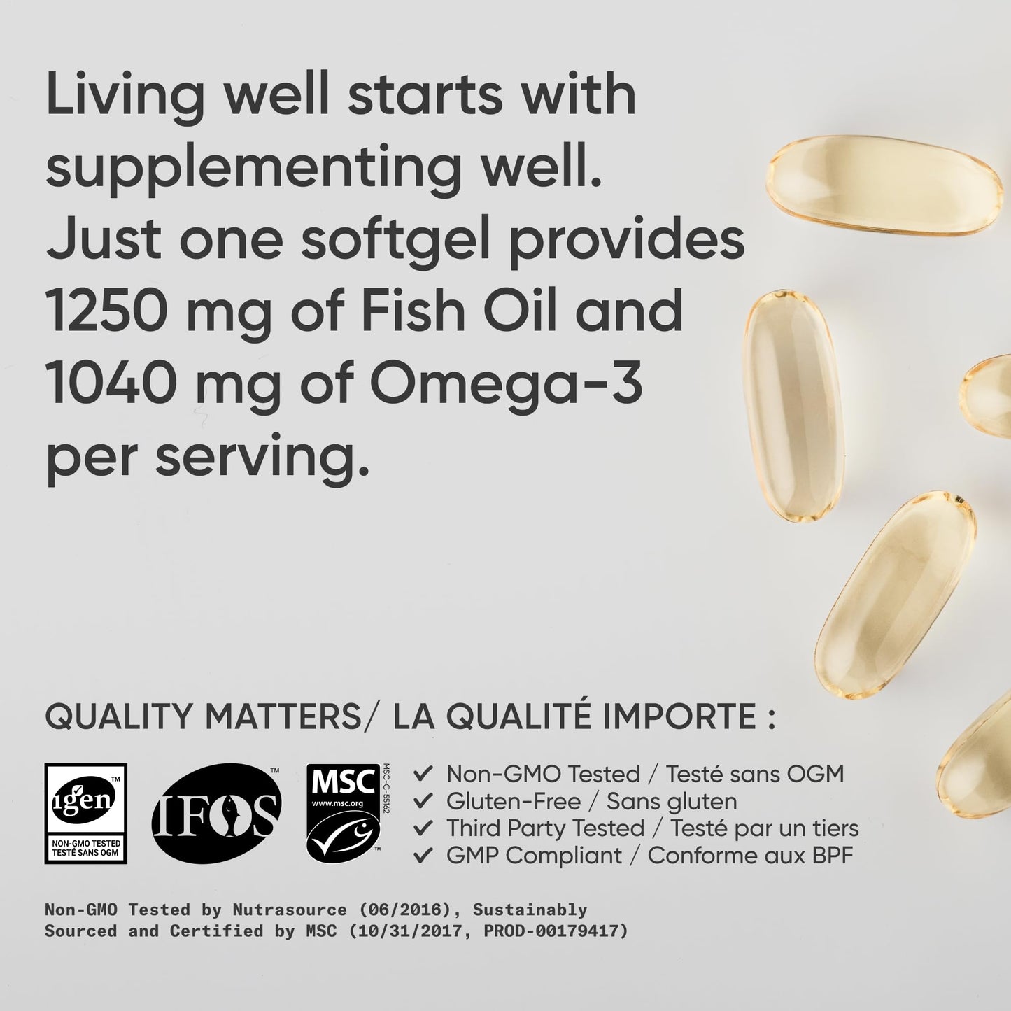 Sports Research® Triple Strength Omega 3 Fish Oil - Burpless Supplement w/EPA & DHA Fatty Acids from Wild Alaskan Pollock - Supports Cognitive Health & Brain Function for Men & Women - 1250mg, 180ct 🍁 All In One Marketplace Canada