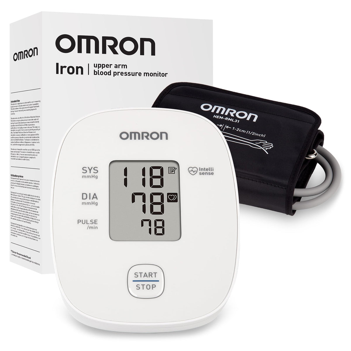 OMRON Iron Upper Arm Blood Pressure Monitor - Clinically Validated Blood Pressure Cuff - Medical Grade with Wide Range 17" Arm Cuff 🍁 All In One Marketplace Canada