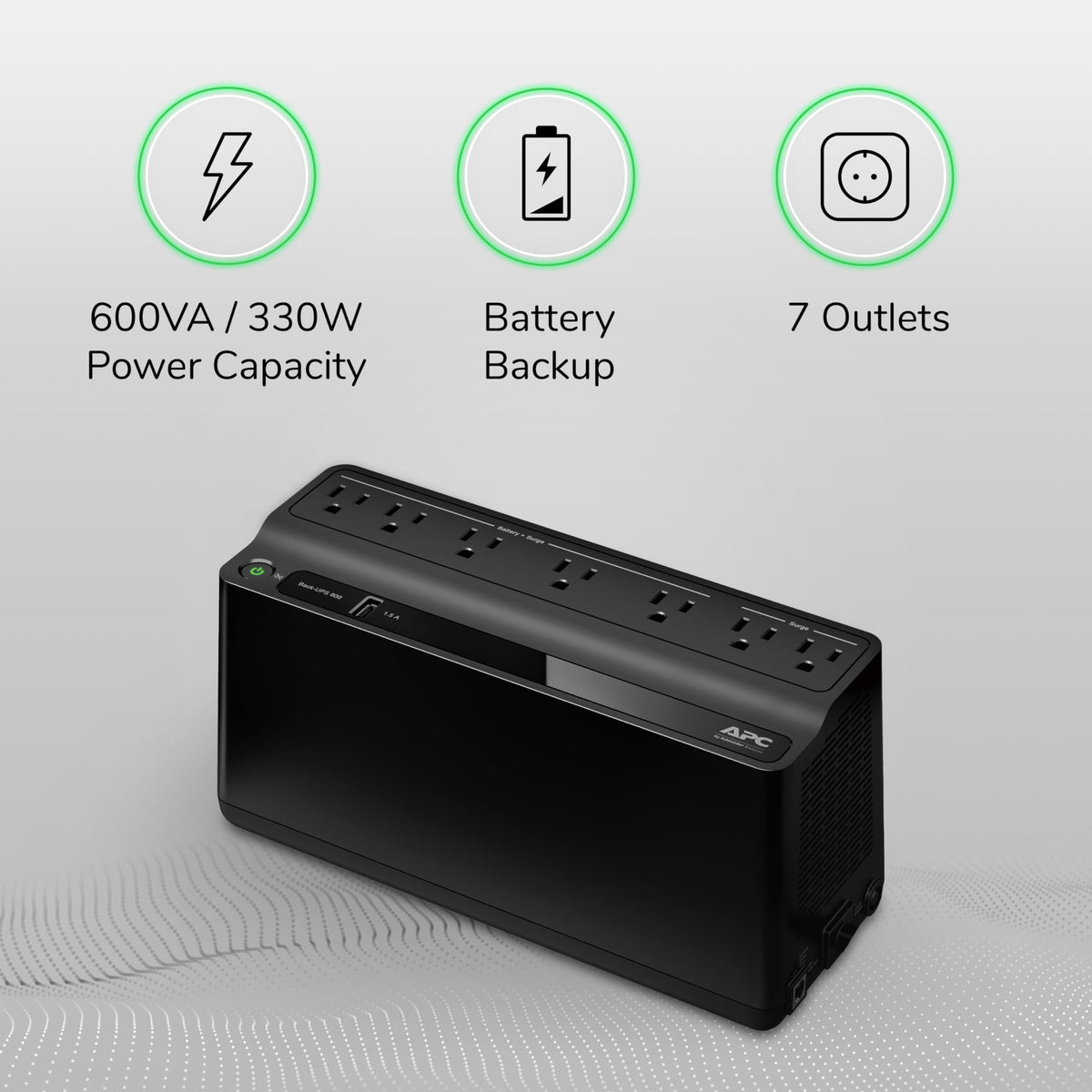 APC UPS Battery Backup & Surge Protector with USB Charger, 600VA APC Back-UPS (BE600M1) 🍁 All In One Marketplace Canada