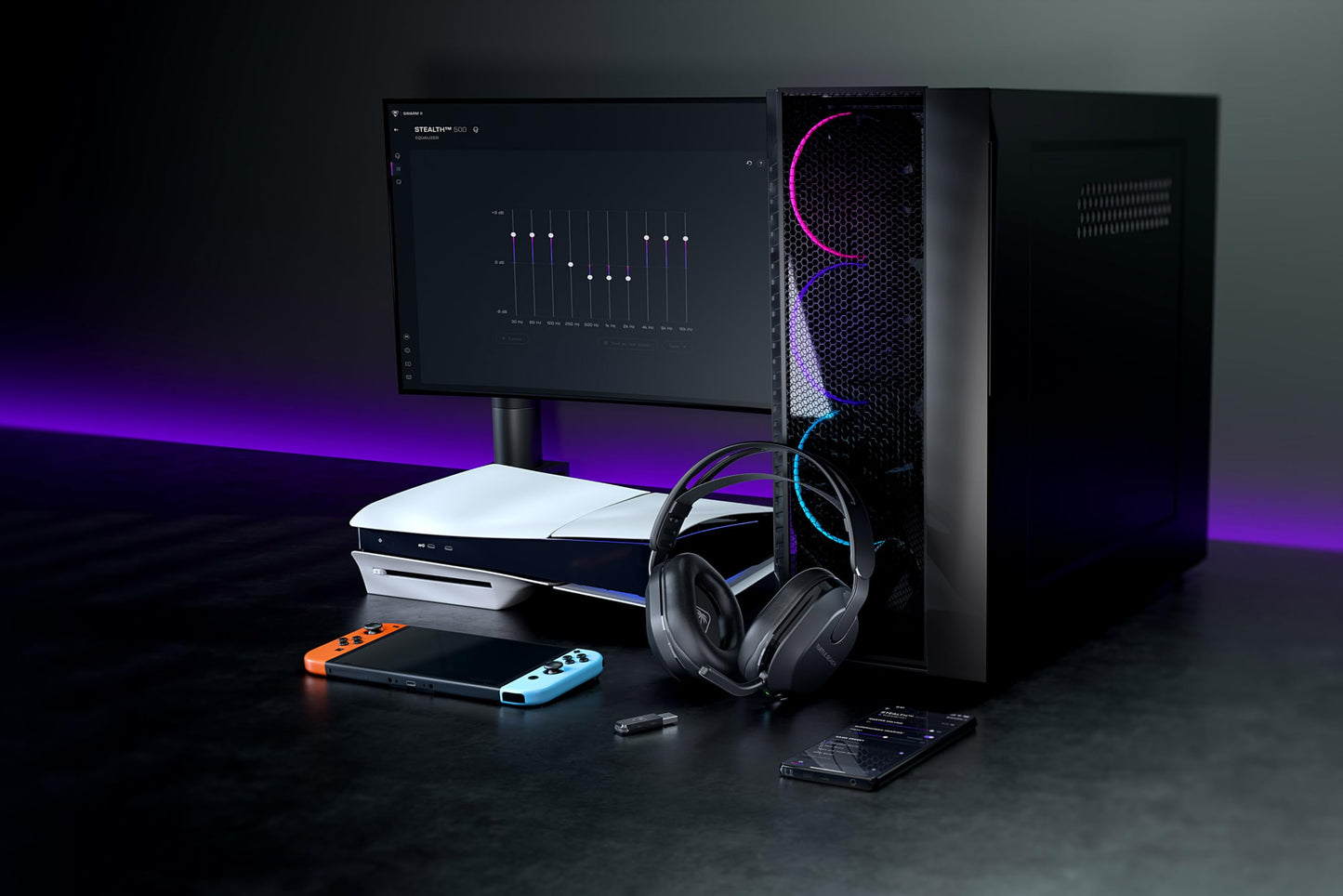 Turtle Beach Stealth 500 Wireless Amplified Gaming Headset for PS5, PS4, PC, Nintendo Switch, & Mobile – 40-Hr Battery, Bluetooth, Memory Foam Cushions, Flip-to-Mute Mic, EQ Presets – Black 🍁 All In One Marketplace Canada
