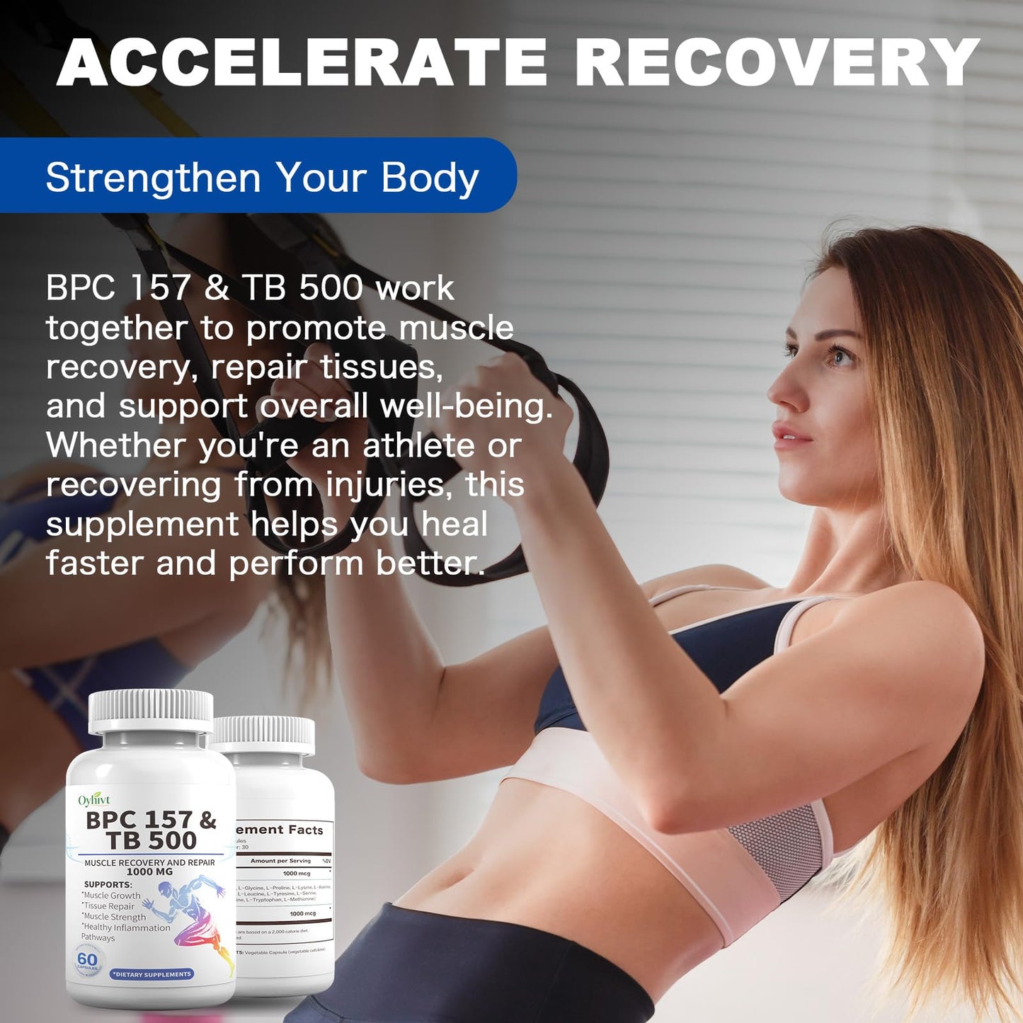 BPC-157 and TB 500 Capsules, supports muscle growth, tissue repair, strength,BPC-157 and TB 500for Muscle and Workout Recovery, 60-Capsule Bottle 🍁 All In One Marketplace Canada