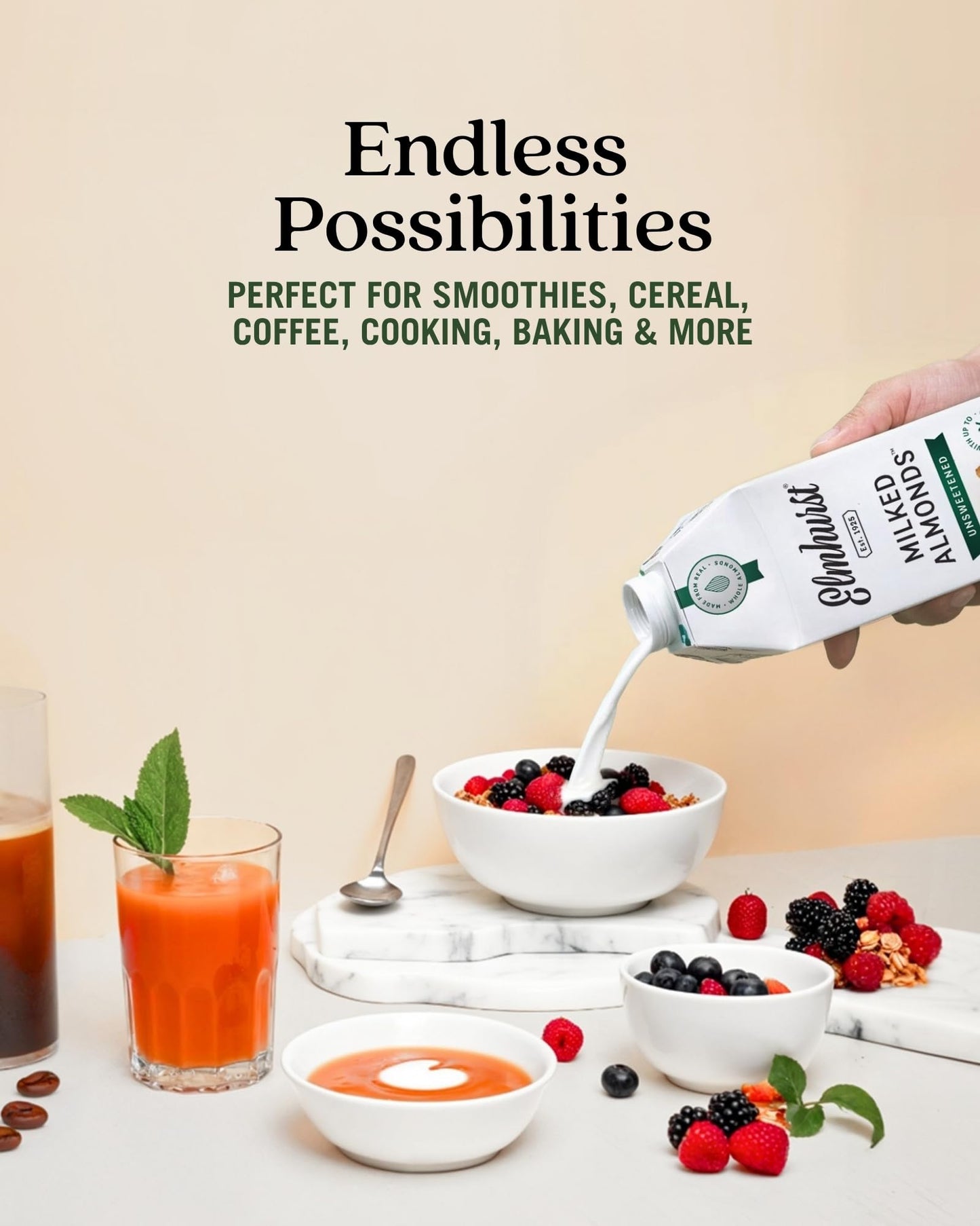 Elmhurst Unsweetened Almond Milk 6x946 ML 🍁 All In One Marketplace Canada