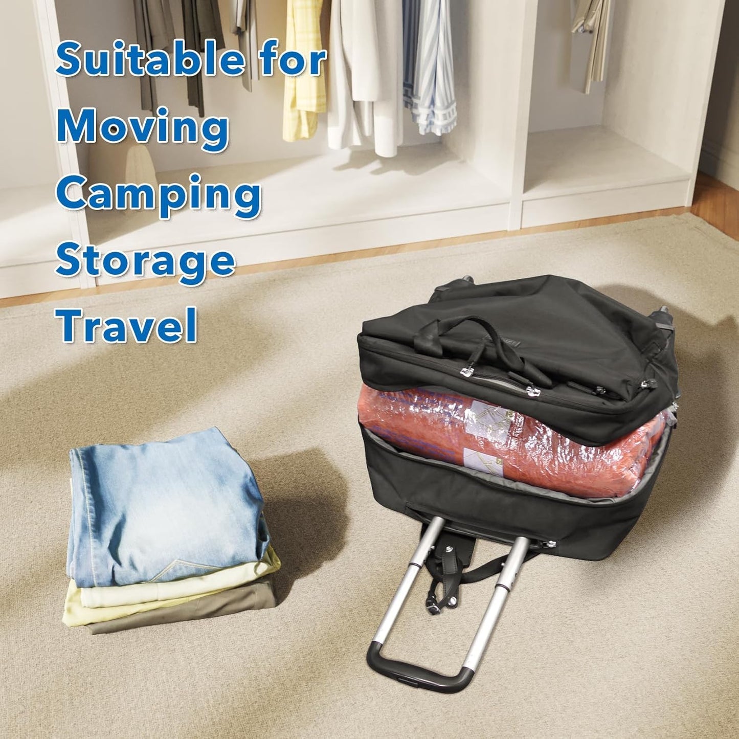 16Pack Vacuum Travel Bags with Portable Electric Pump,(2J/2L/2M2S/4 ROLLER BAG/4 SMALL ROLLER BAG),Travel Vacuum Bag with Pump, vacuum seal bags for clothing travel 🍁 All In One Marketplace Canada