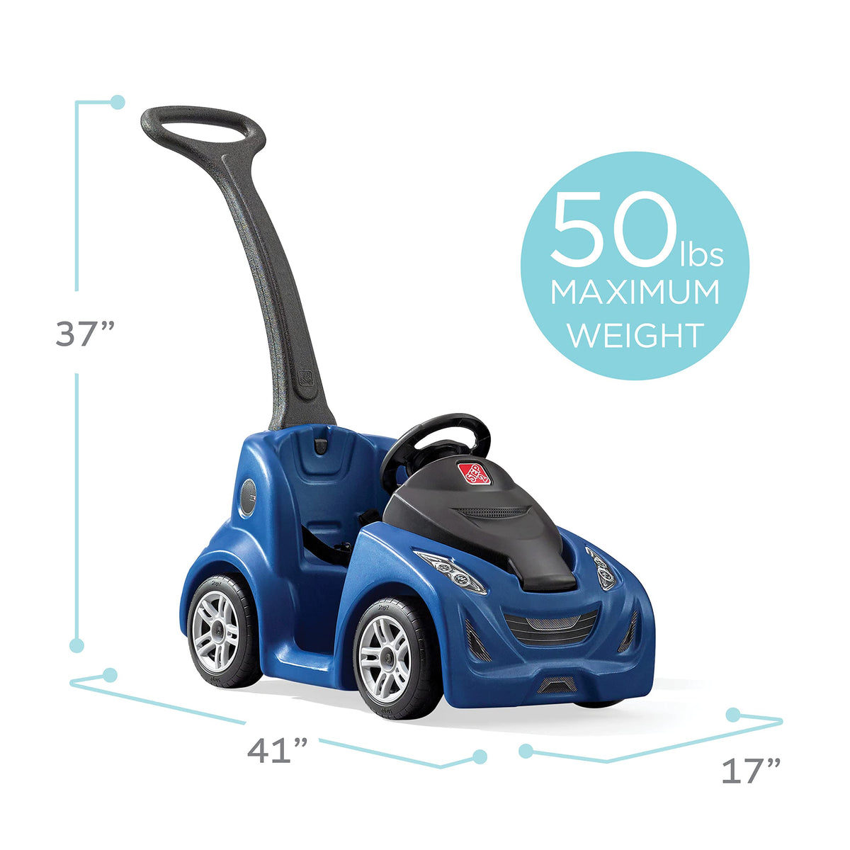 Step2 Push Around Buggy GT Kids Push Car, Ride On Toy, Stroller Substitute, Includes Seat Belt & Horn, Made of Durable Plastic, Max Weight 50 lbs., for Toddlers 1.5-3 Years Old, Blue 🍁 All In One Marketplace Canada