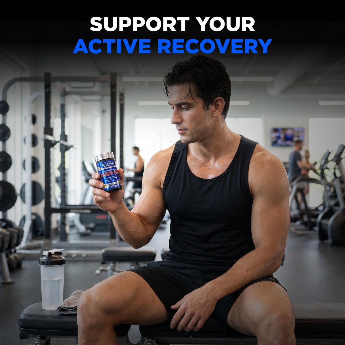 ALLMAX Ashwagandha KSM-66 Capsules - Full Spectrum Root Extract Supplement - Muscle Strength & Recovery, Stress Relief - 60 Veggie Caps, 30 Servings, Non-GMO, Gluten Free 🍁 All In One Marketplace Canada
