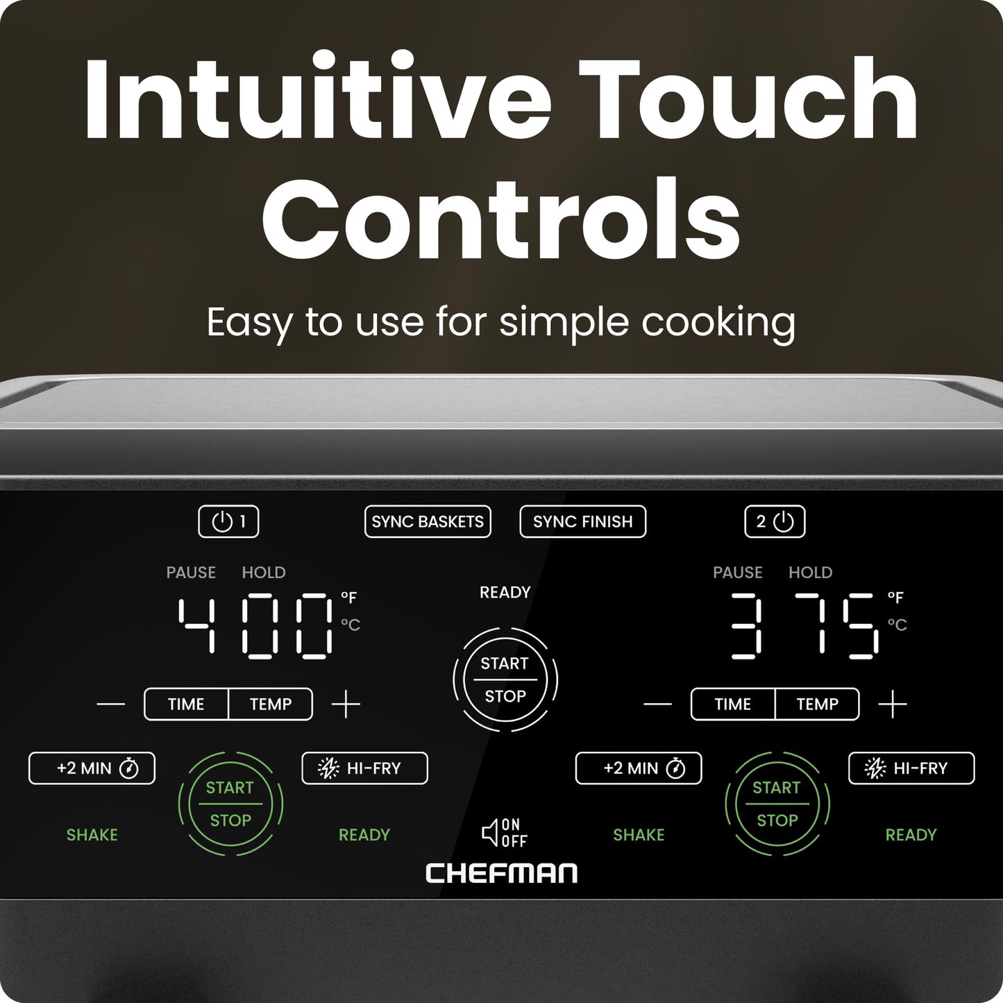 CHEFMAN 6 Quart Dual Basket Air Fryer Oven with Easy View Windows, Sync Finish, Hi-Fry, Auto Shutoff, 2 Independent 3Qt Nonstick Dishwasher Safe Frying Baskets, Digital Double Air Fryer - Black 🍁 All In One Marketplace Canada