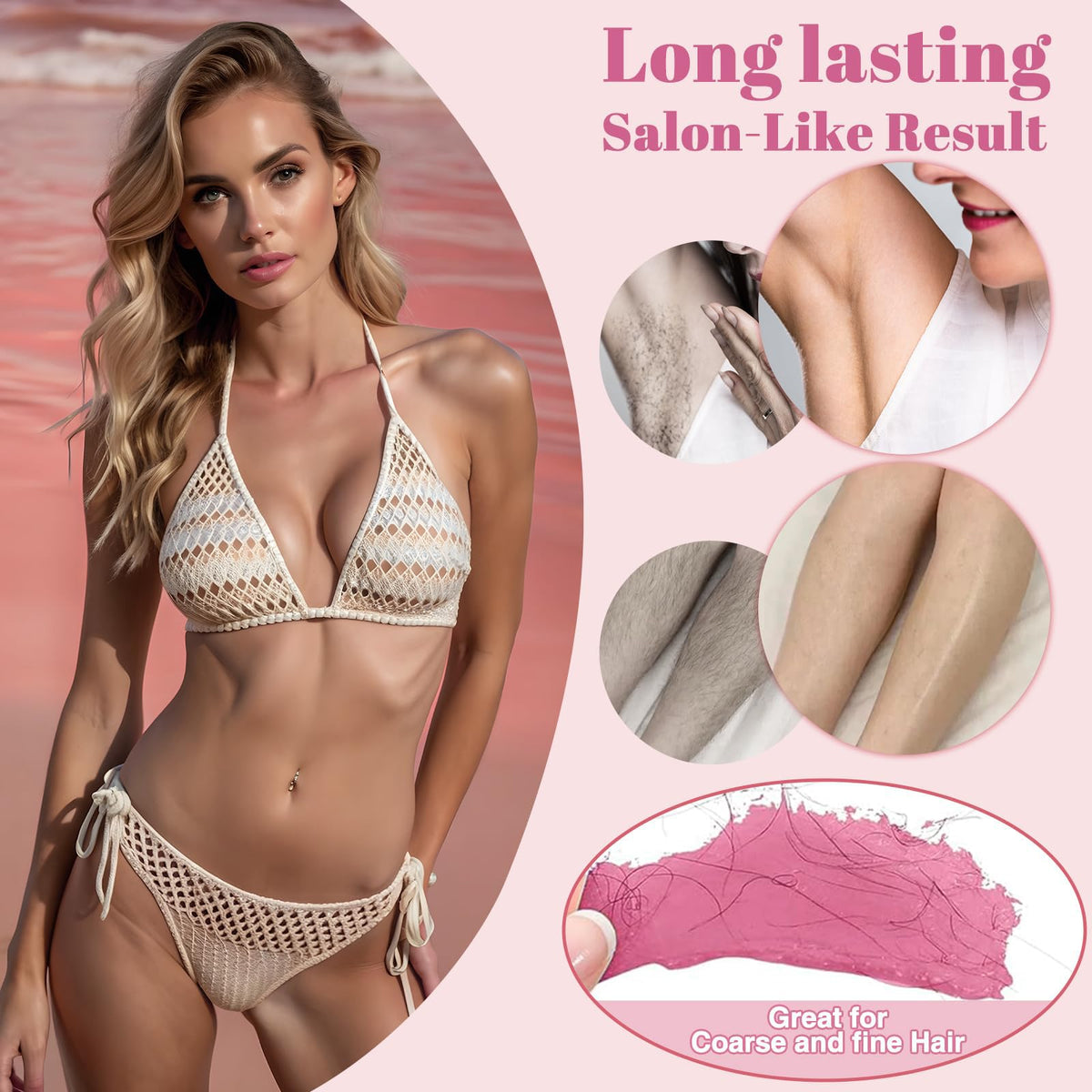 Waxing Kit for Women & Men: Wax Kit Wax Warmer for Hair Removal with 5 Packs Hard Wax Beads & Wax Pot, At-Home Wax Melt Warmer for Brazilian Bikini, Legs & Body, Ideal for Sensitive Skin & Beginners 🍁 All In One Marketplace Canada