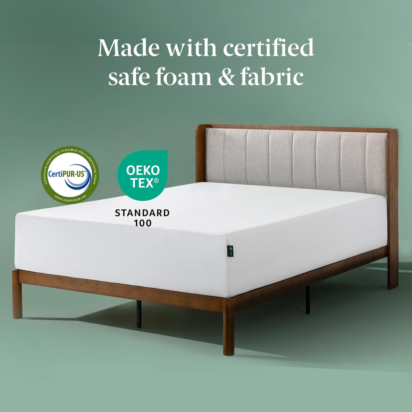 Zinus Twin Mattress - 12 Inch Green Tea Cooling Gel Memory Foam Mattress, Pressure Relief, for Cool Sleep, CertiPUR-US Certified Foam, Mattress in a Box, 10-Year Warranty, Twin Size 🍁 All In One Marketplace Canada