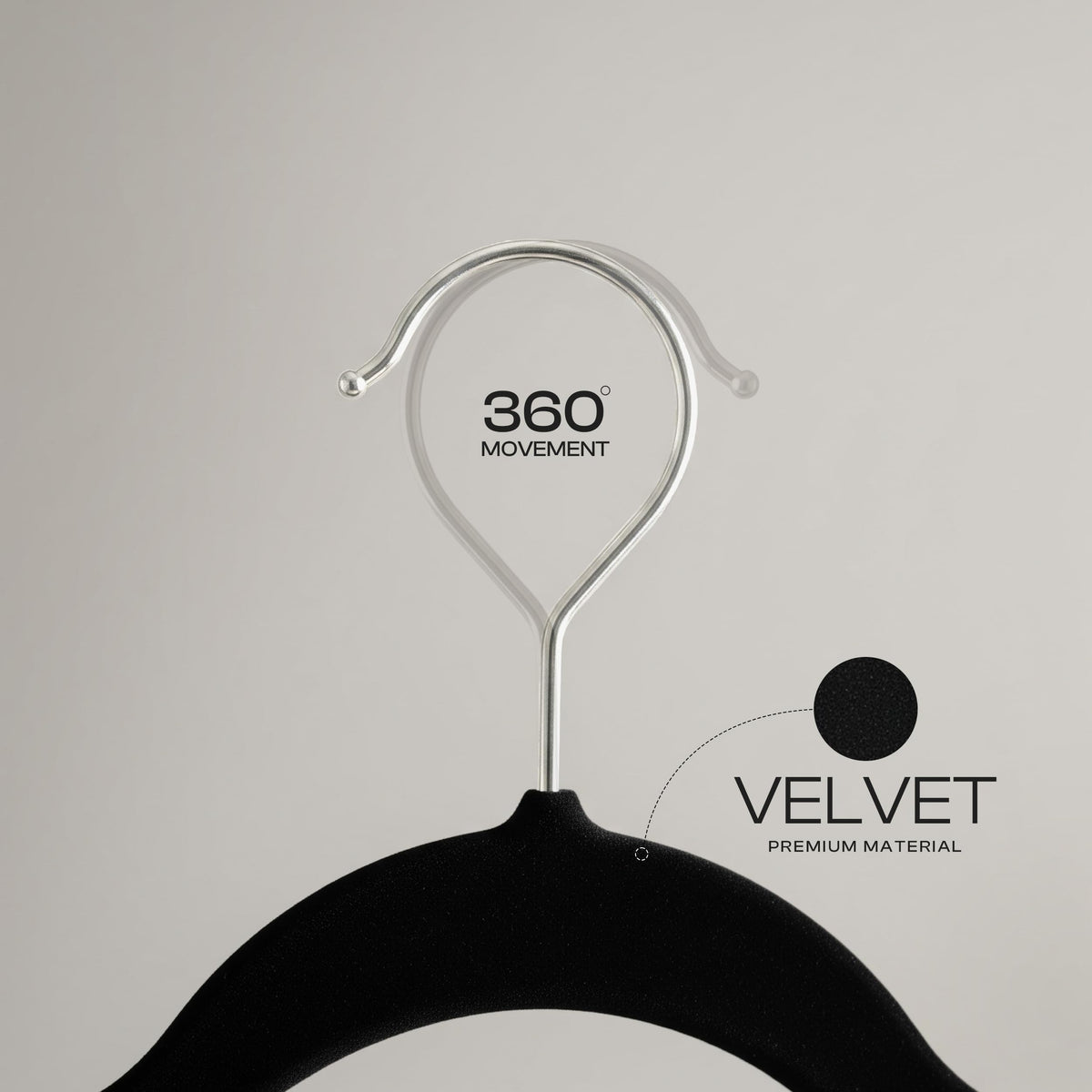 Utopia Home Velvet Hangers 30 Pack, Heavy Duty, Non-Slip, Space Saving Felt Clothes Hangers with 360° Hook & Notches (Black) 🍁 All In One Marketplace Canada