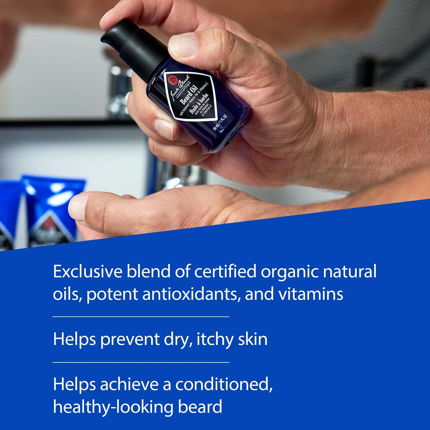 Jack Black Beard Oil - Beard Conditioner & Softener for Men, Kalahari Melon Oil & Vitamin E - 30ml 🍁 All In One Marketplace Canada