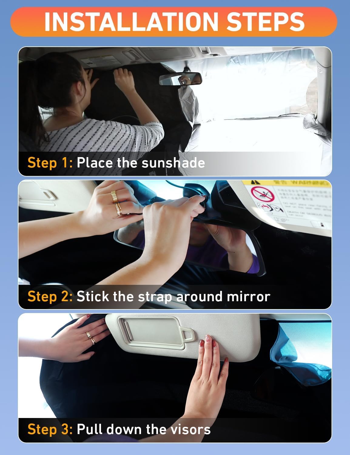 EcoNour Tesla Windshield Sunshade | 240T Polyester Shield for Model 3/Y | Superior UV & Heat Protection 🍁 All In One Marketplace Canada