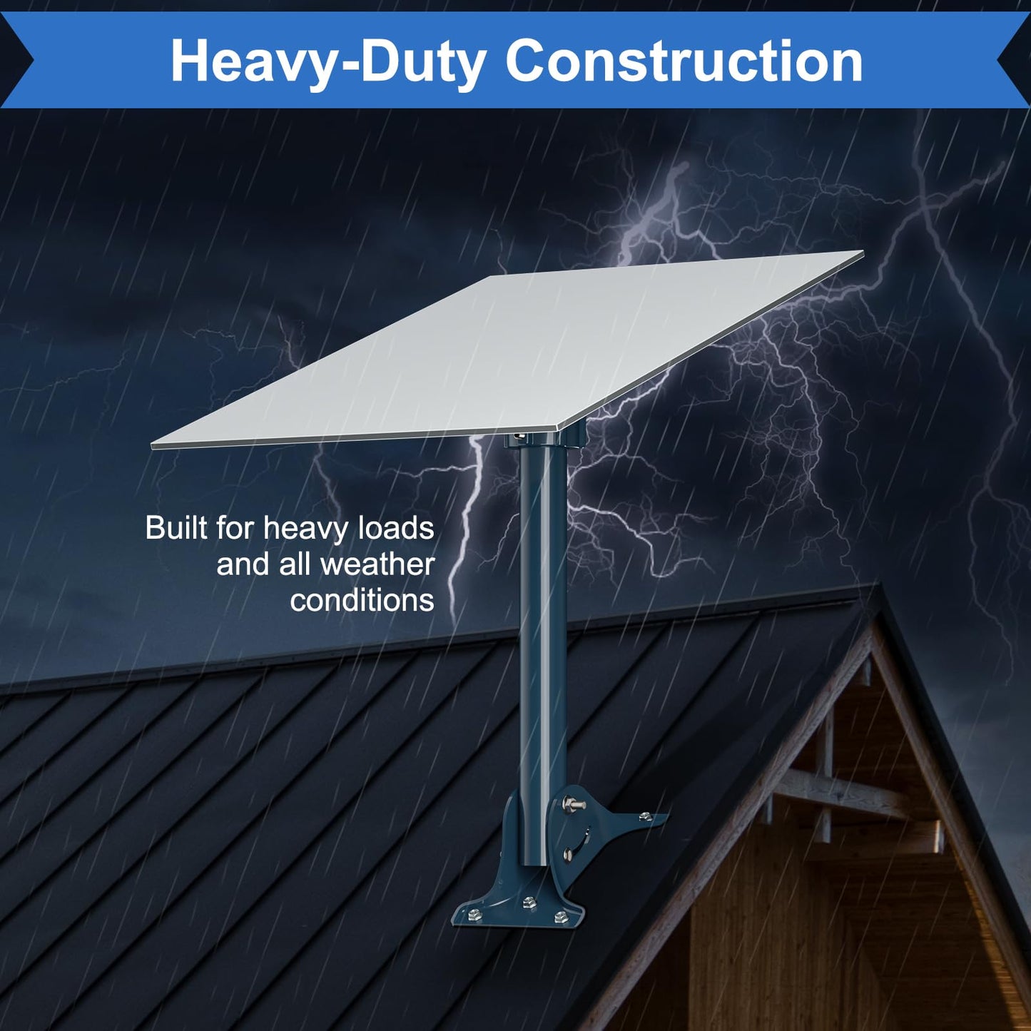 Starlink Gen 3/4/4X Mount Adapter Aluminum Alloy, 15.7" Heavy Duty Steel Pivot Pole Pipe with Adjustable Base (Roof Mount) 🍁 All In One Marketplace Canada