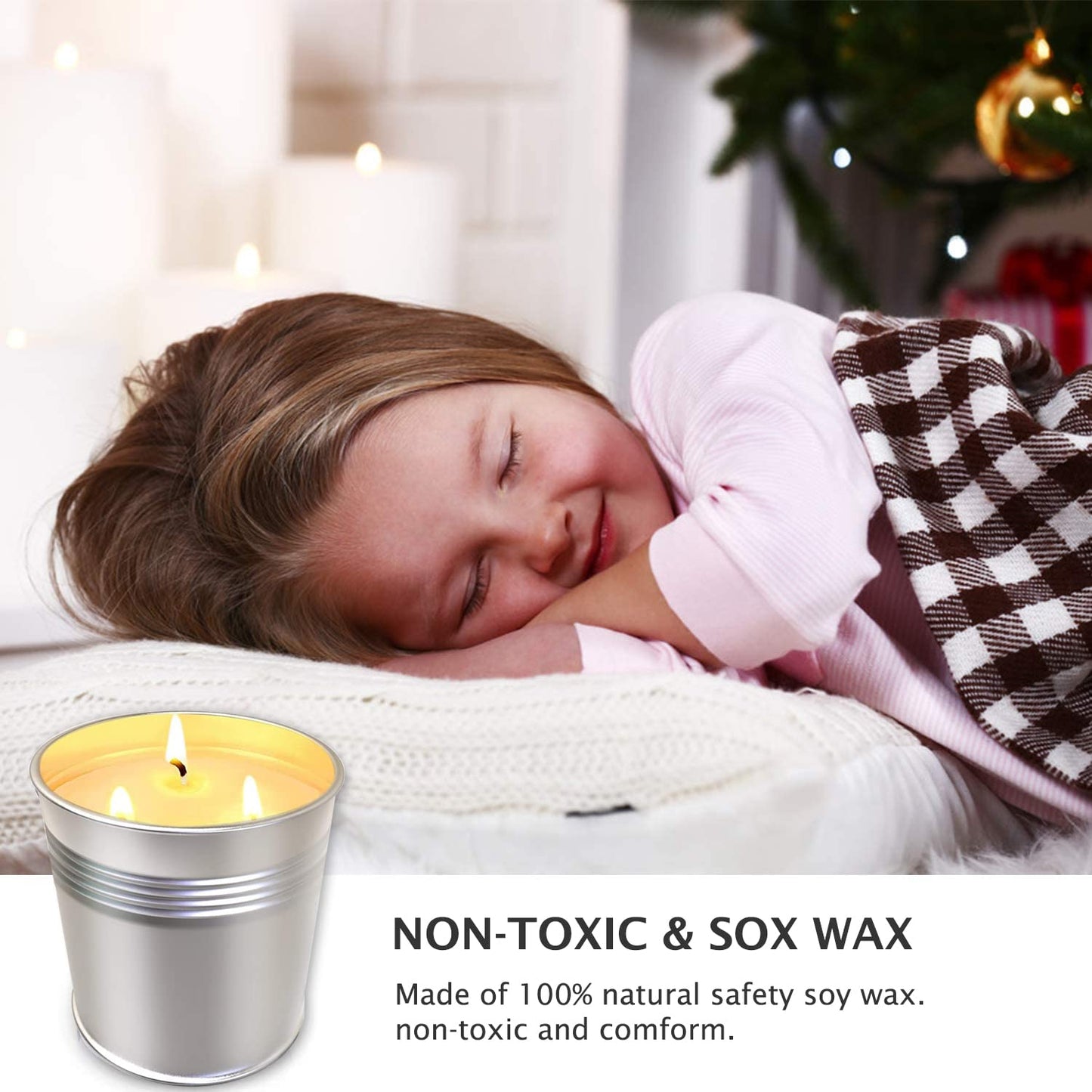 Topsics 40 OZ Citronella Candles Outdoor Indoor 2 x 20 oz, Large Citronella Candles Outdoor for Patio/Home/Garden, 3 Wicks Citronella Candles 100% Natural Soy Wax Candles(2 Pack) 🍁 All In One Marketplace Canada