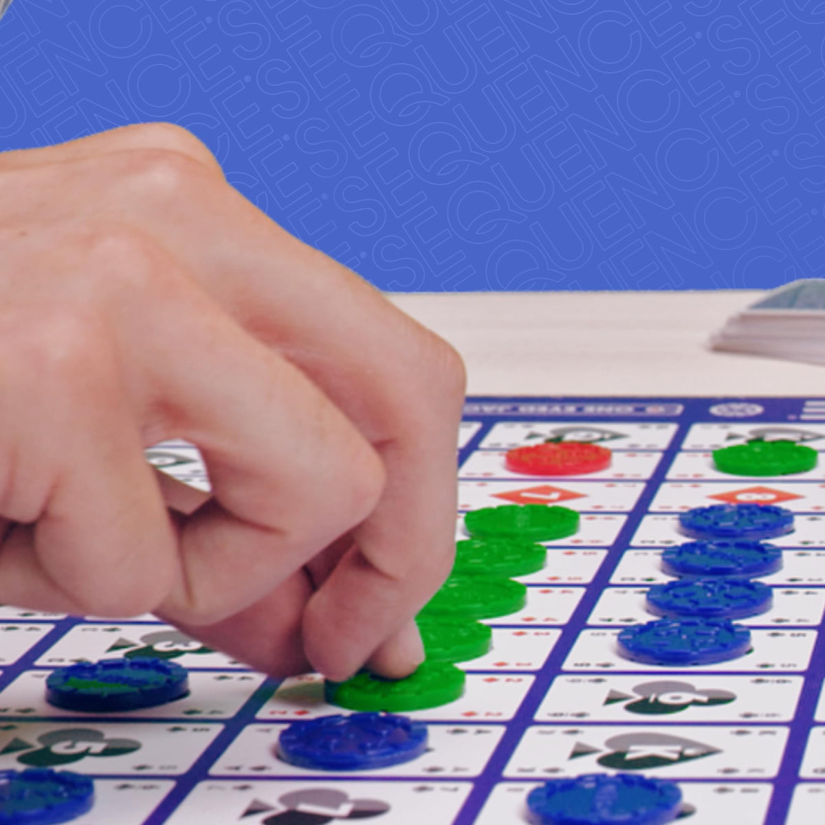 Jax Sequence - Original Sequence Game with Folding Board, Cards and Chips, 10.3" X 8.1" X 2.31" 🍁 All In One Marketplace Canada