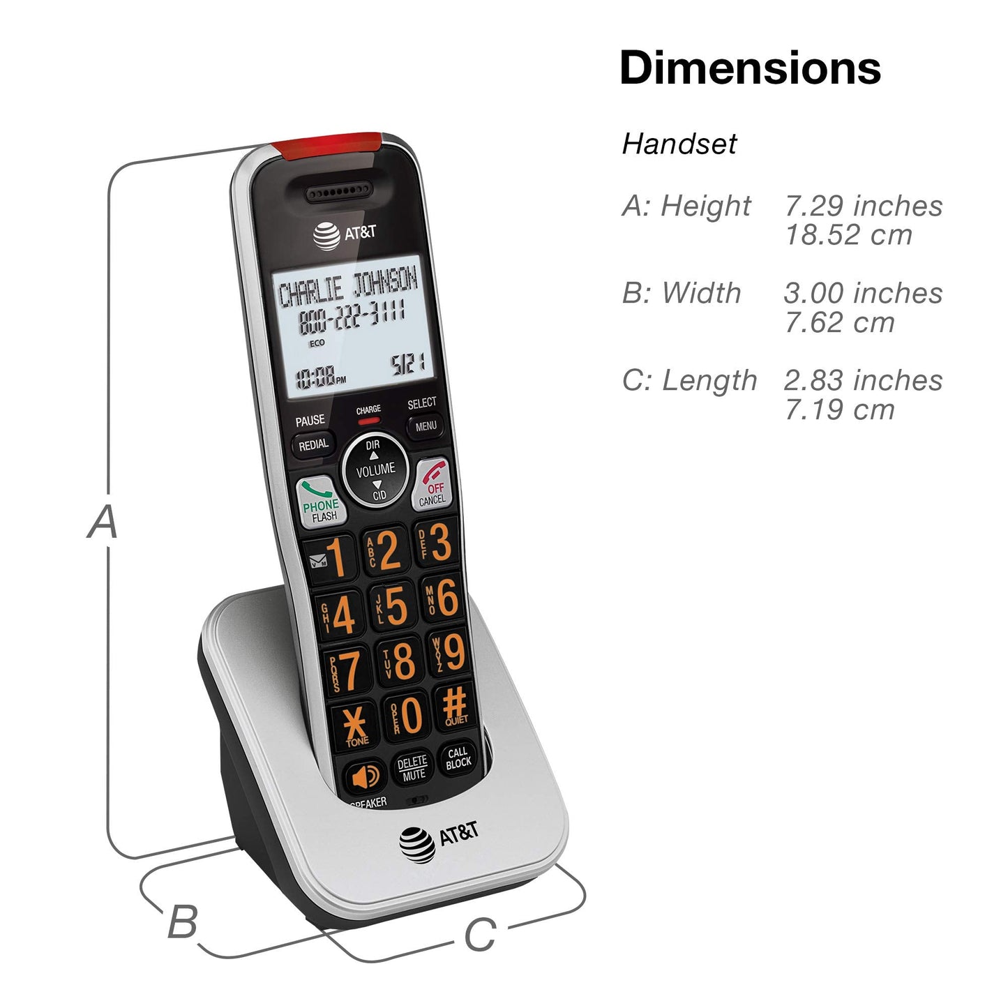 AT&T BL102-2 DECT 6.0 2-Handset Cordless Phone for Home with Answering Machine, Call Blocking, Caller ID Announcer, Audio Assist, Intercom, and Unsurpassed Range, Silver/Black 🍁 All In One Marketplace Canada