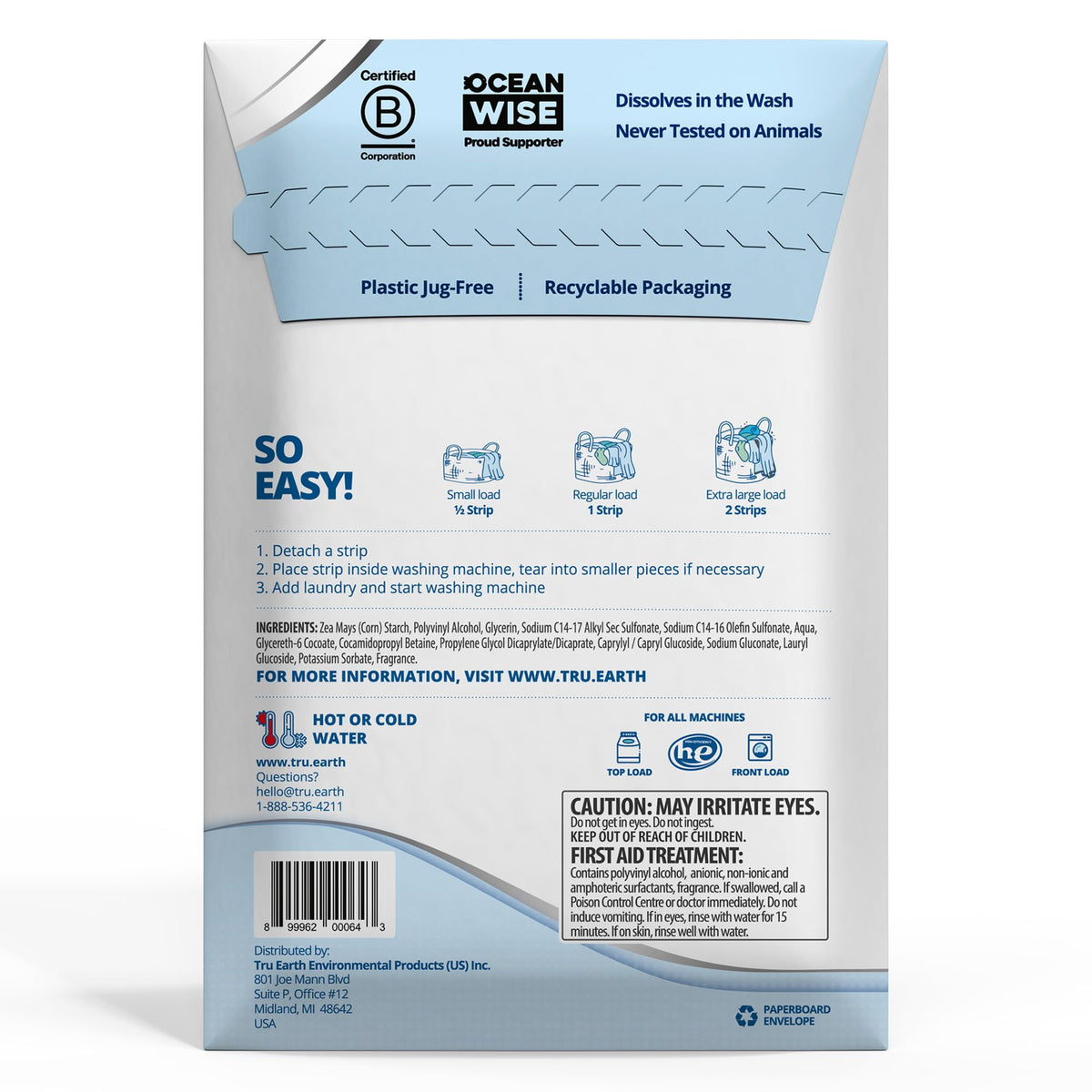 Tru Earth Platinum - Heavy Duty Laundry Detergent Sheets - Up to 128 Loads (64 Sheets), Fresh Linen Scent - Ultra-Concentrated - Eco-Friendly Laundry Sheets 🍁 All In One Marketplace Canada