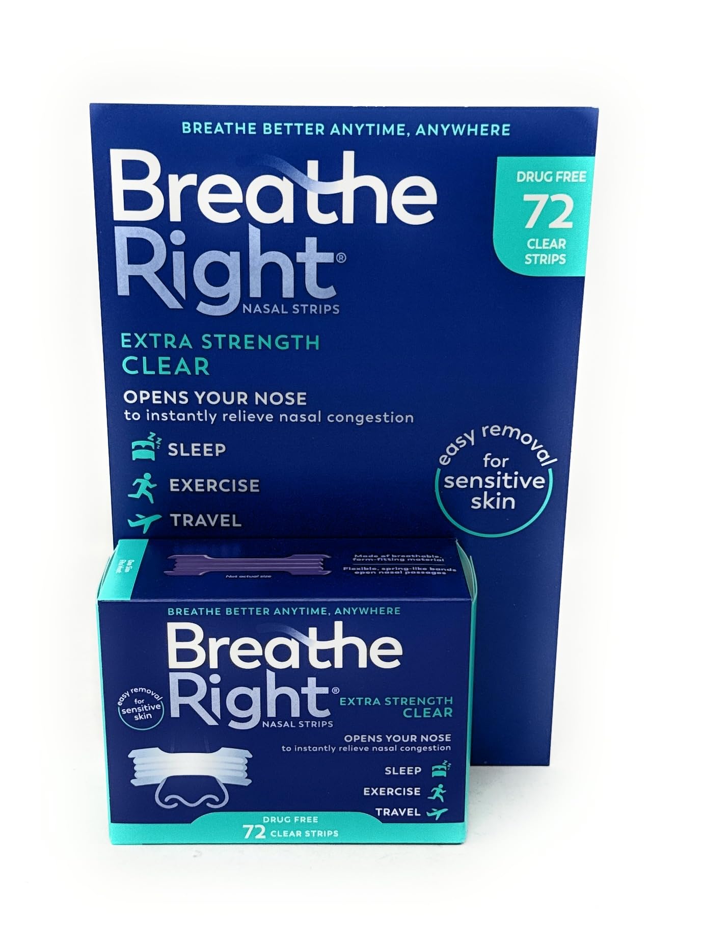 Breathe Right BR Clear Nasal Strips 72 Ct 🍁 All In One Marketplace Canada
