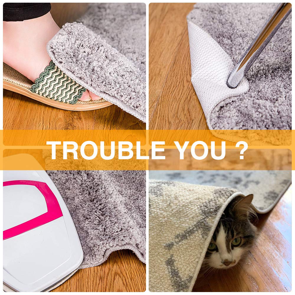 Home Techpro Rug Pads Grippers, 8 PCS Non Slip Washable Grippers for Rug, “Vacuum TECH” - New Materials to Anti Curling Rug Pad : Keep Your Rug in Place & Make Corner Flat and Easily Peel Off 🍁 All In One Marketplace Canada