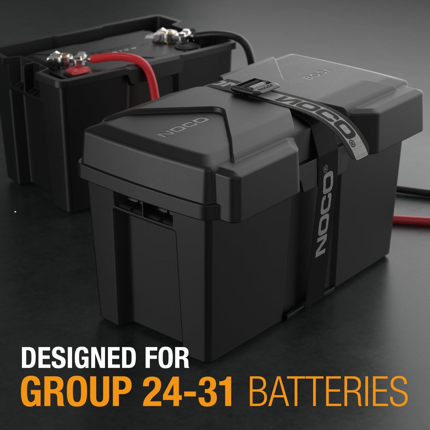 NOCO Snap-Top BG31 Battery Box, Group 24-31 12V Battery Box for Marine, Automotive, RV, Boat, Camper and Travel Trailer Batteries 🍁 All In One Marketplace Canada