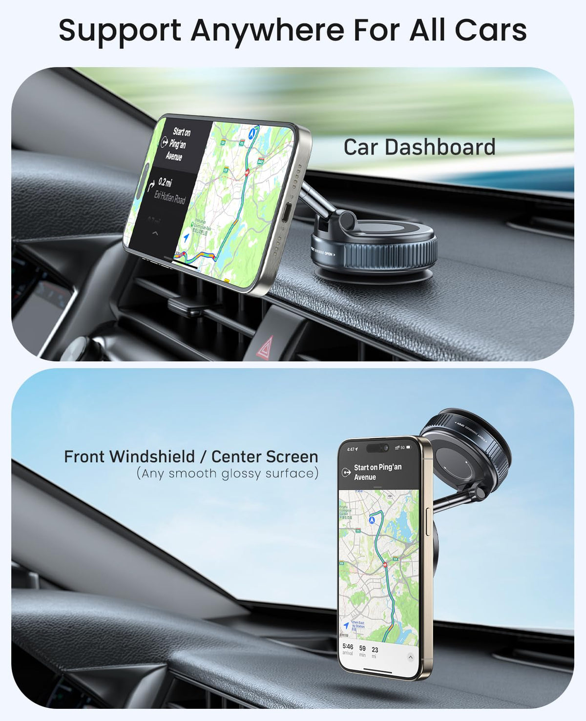 Jononser Magnetic Suction Phone Mount for Magsafe, 360° Adjustable Magnetic Car Phone Holder, Pocket Size Foldable Car Mount, Cell Phone Holders for Your Car for iPhone 17 16 15 14 13 12 Series,Black 🍁 All In One Marketplace Canada