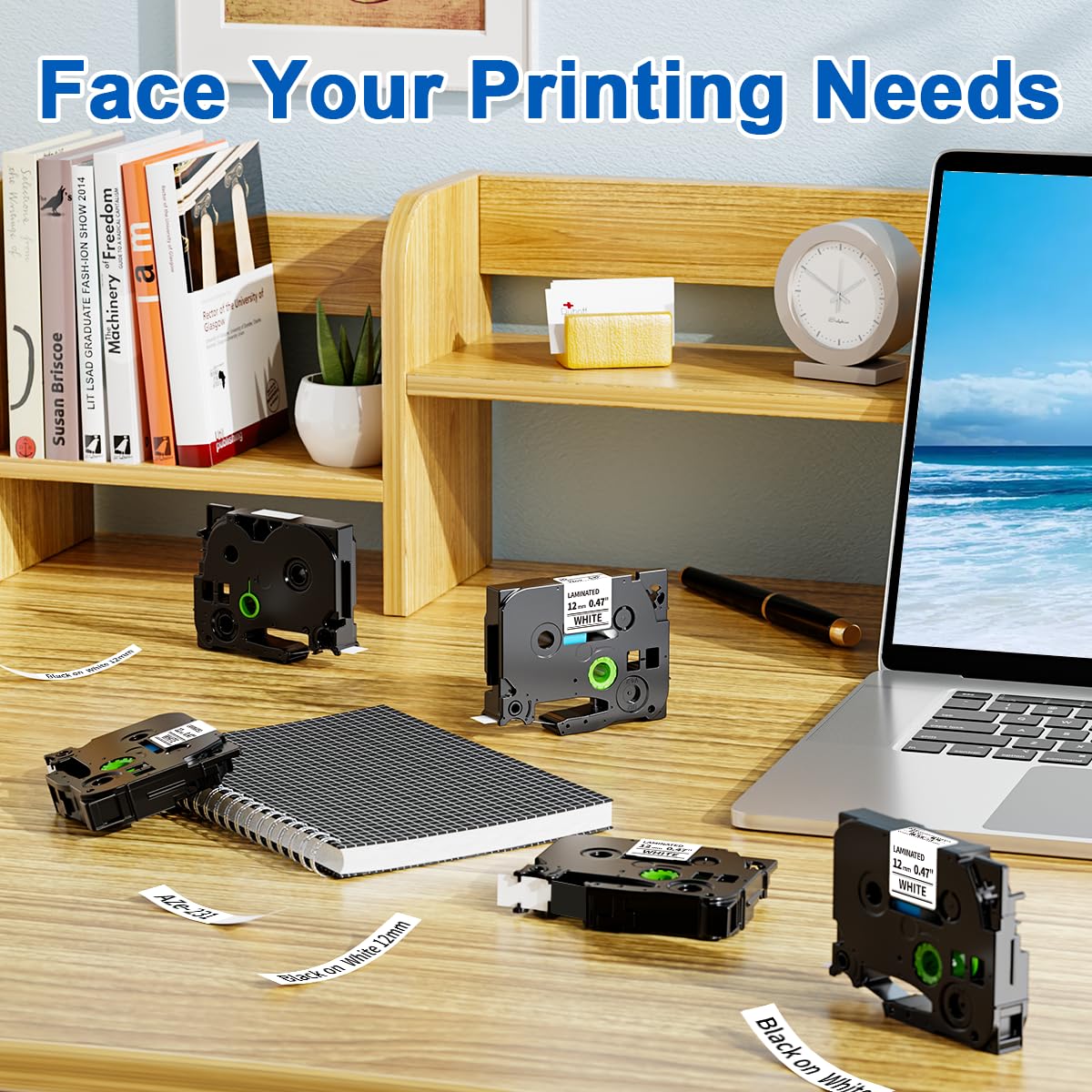 10 Pack Replace for Brother TZe-231 P Touch Label Maker Tape TZe TZ Tape 12mm 0.47 Laminated White TZe231 Compatible with Brother Ptouch PTH110 PT-D210 PTD600 PTD400AD PT-1290 Label Makers 🍁 All In One Marketplace Canada