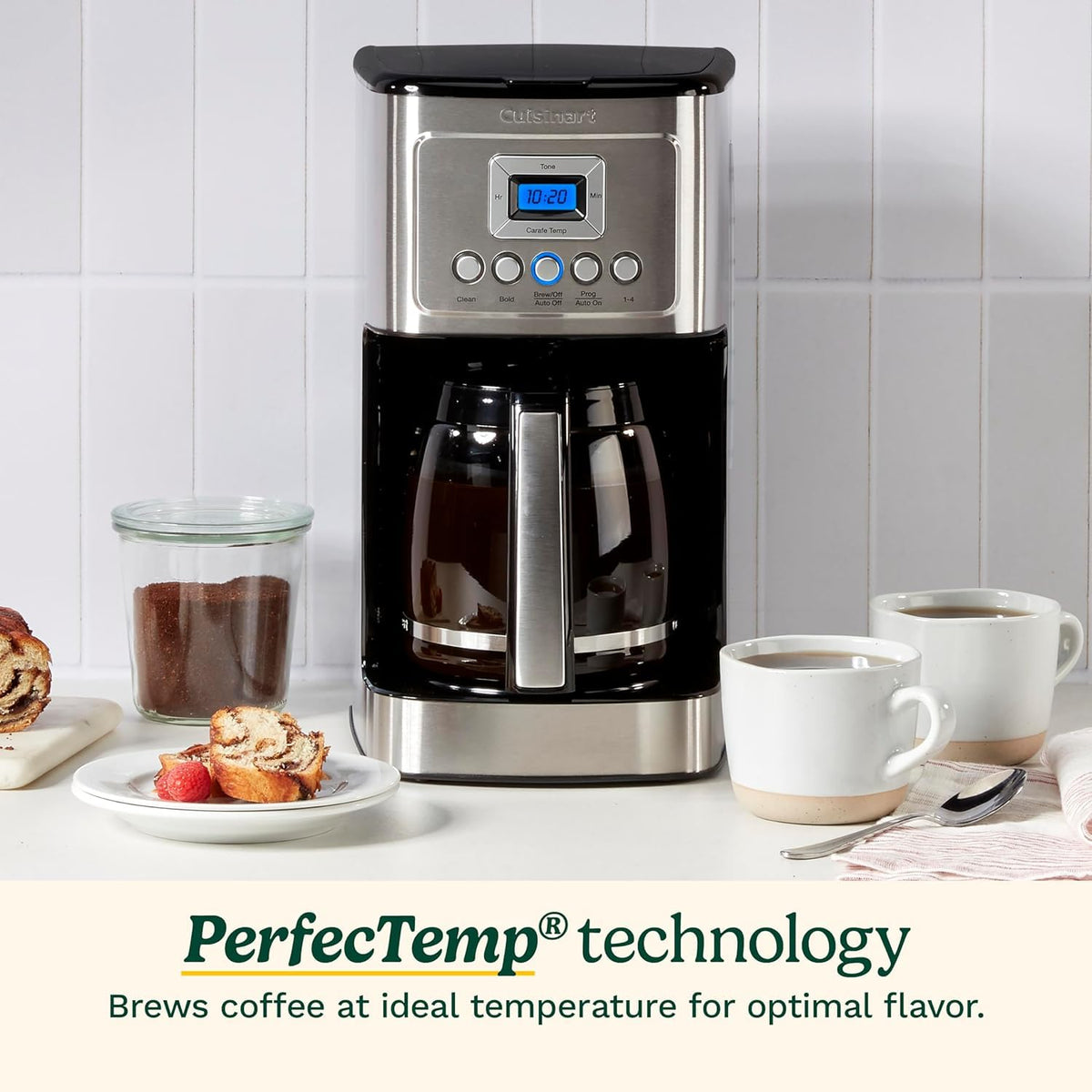 Cuisinart 14-Cup Programmable Coffee Maker with PerfecTemp Glass Carafe, 1-4 Cup Setting, Brew Strength Control and Brew Pause, Stainless Steel (DCC-3200C) 🍁 All In One Marketplace Canada