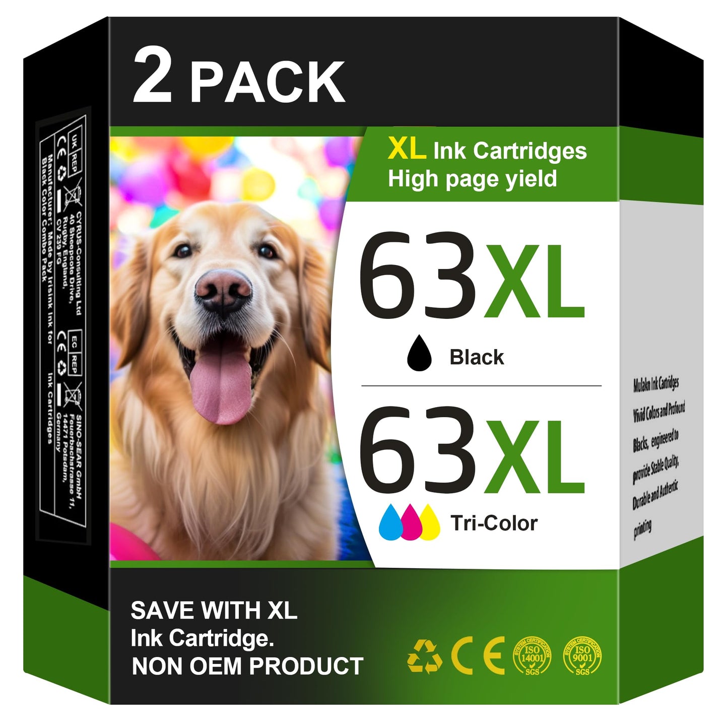 63XL Ink Cartridge Black and Colour Replacement Encre for HP 63 Ink Cartridges 63 XL Ink Cartridges Works for HP OfficeJet 3830 3833 3836 4650 5255; Envy 4516 4520 4522; DeskJet 3630 3632 (2 Pack) 🍁 All In One Marketplace Canada