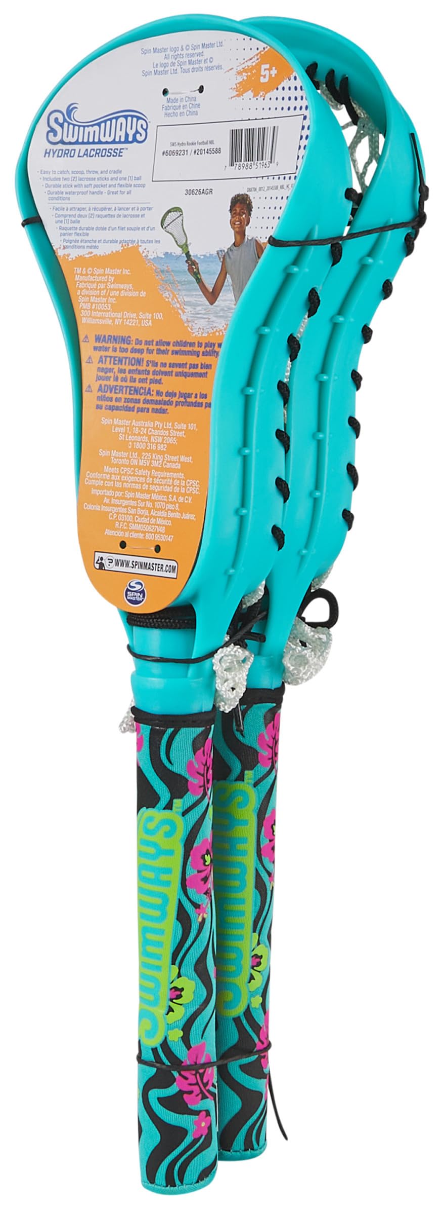 SwimWays Hydro Lacrosse, Waterproof Lacrosse Set, Outdoor Games for Adults and Kids, Sports Equipment, Pool Party Games and Toys, Blue 🍁 All In One Marketplace Canada