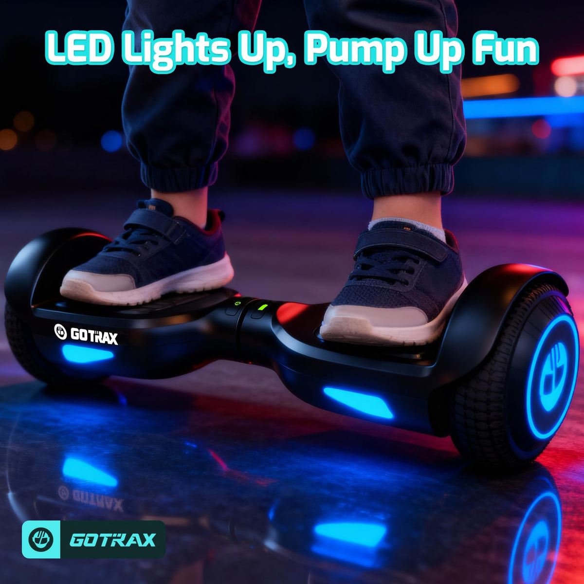 Gotrax Edge Hoverboard with 6.5" LED Wheels, 6.4km Self Balancing Scooter 🍁 All In One Marketplace Canada