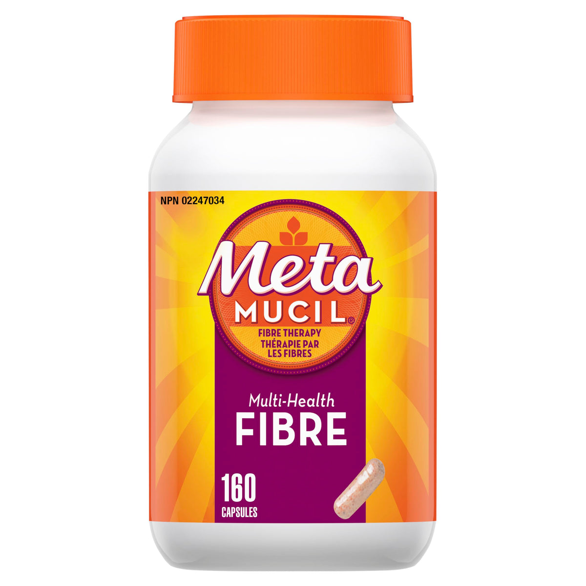 Metamucil, Daily Psyllium Husk Powder Supplement, 3-in-1 Fibre for Digestive Health, Capsules, 160 Count 🍁 All In One Marketplace Canada