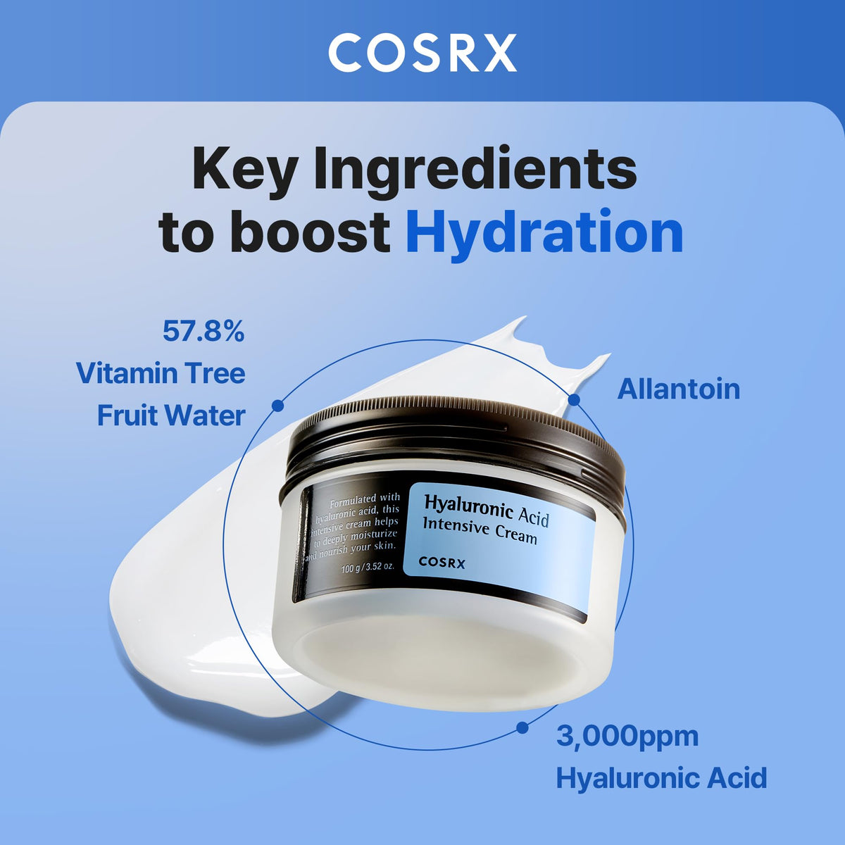 COSRX Hyaluronic Acid Intensive Cream, 100g | Moisturizing Wrinkle Cream | Korean Skin Care, Vegan, Cruelty Free, Paraben Free 🍁 All In One Marketplace Canada