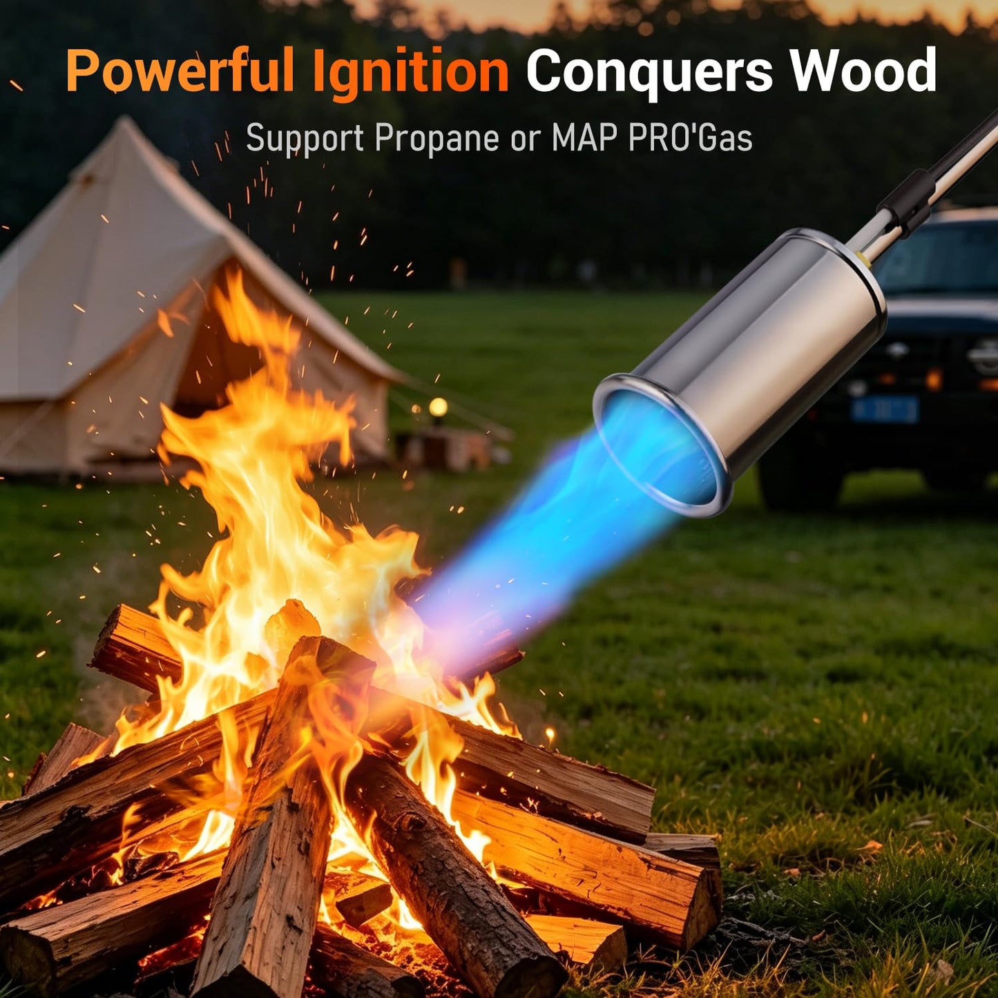 Sondiko Propane Torch Weed Burner, Ideal Weed Torch, Gas Welding Equipment, Heavy Duty Blow Torch with Turbo Trigger for Garden Stumps Wood Snow and Roofing 🍁 All In One Marketplace Canada